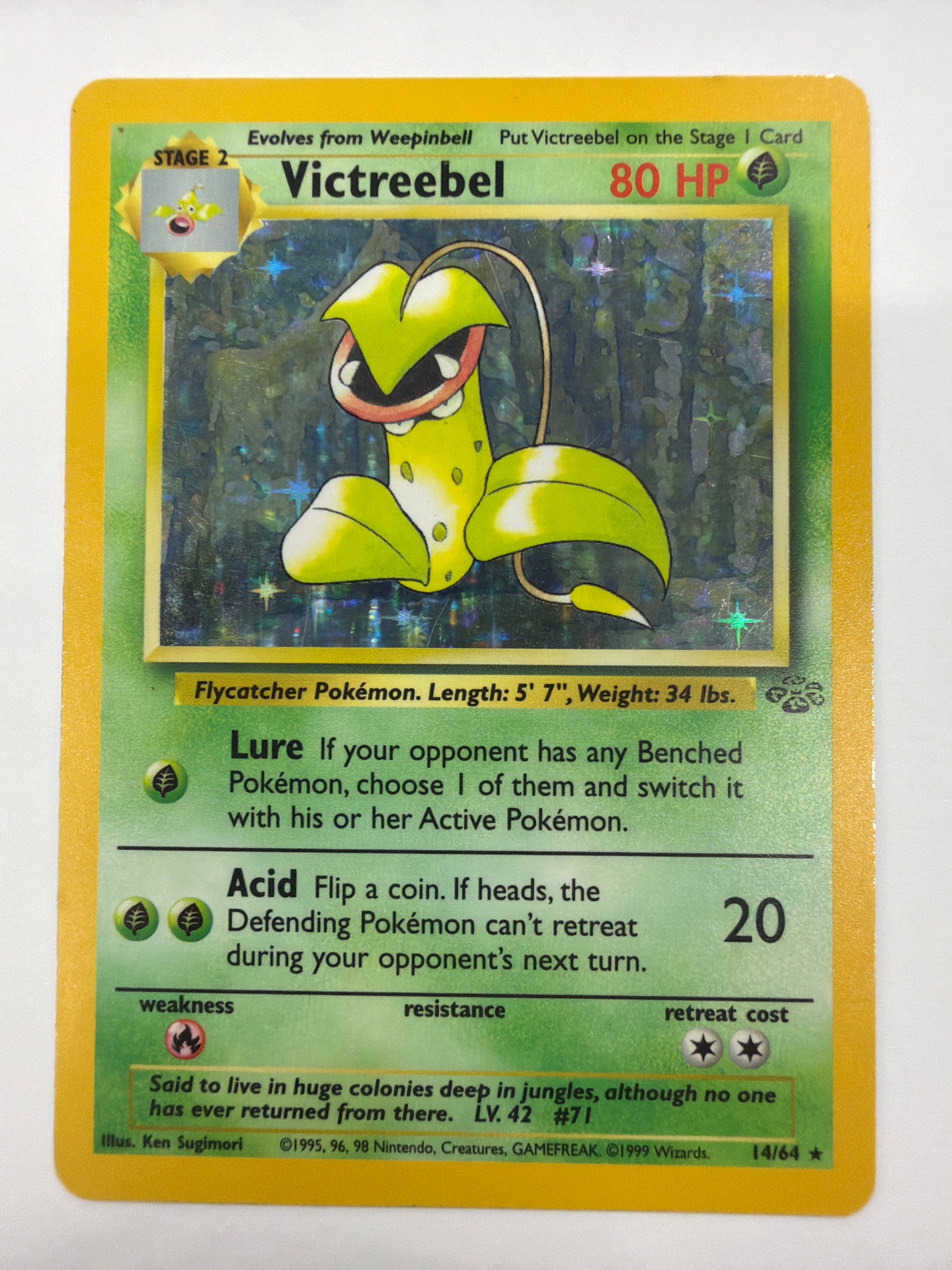 Pokémon TCG - Jungle Unlimited Victreebel 14/64 Holo MP