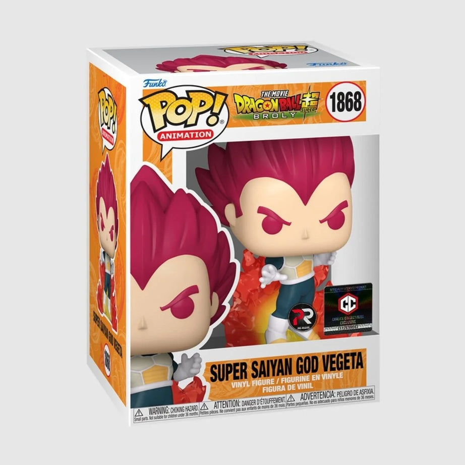 Funko Pop! Animation The Movie Dragonball Super Broly Super Saiyan God Vegeta Figure Chalice Collectibles Exclusive #1868