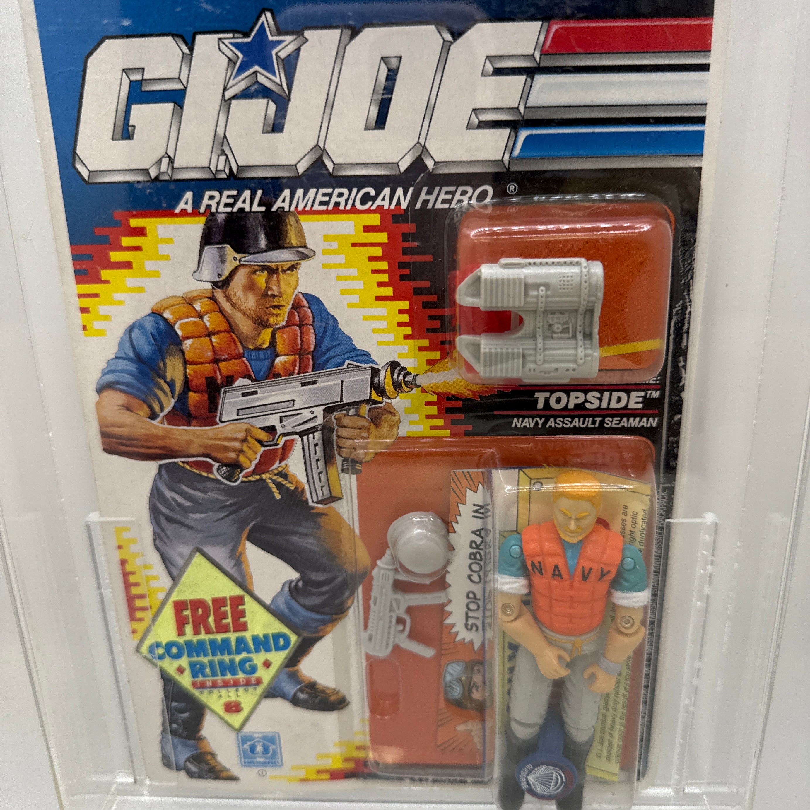 Hasbro G.I. Joe Vintage 1989 Code Name: Topside Hasbro 34 Back Punched Card Action Figure