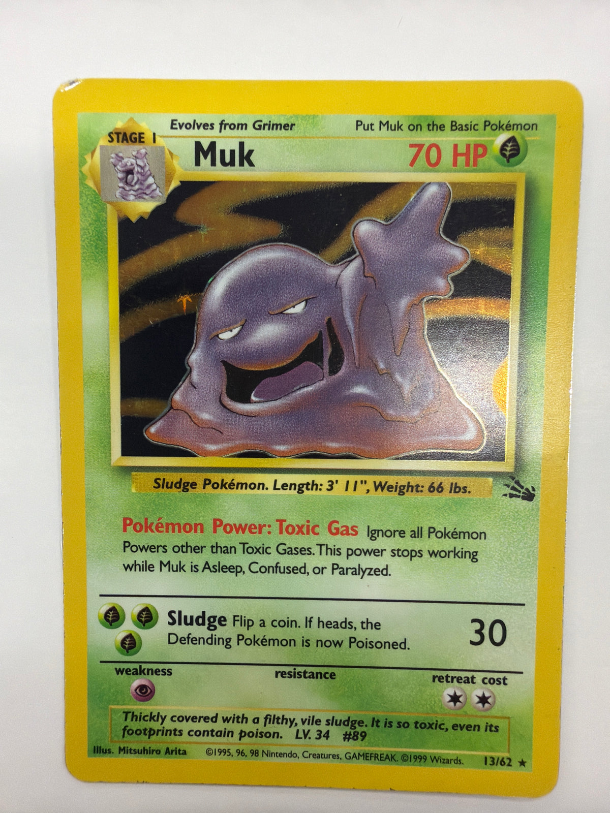 Pokémon TCG - Fossil Unlimited Muk 13/62 Holo HP