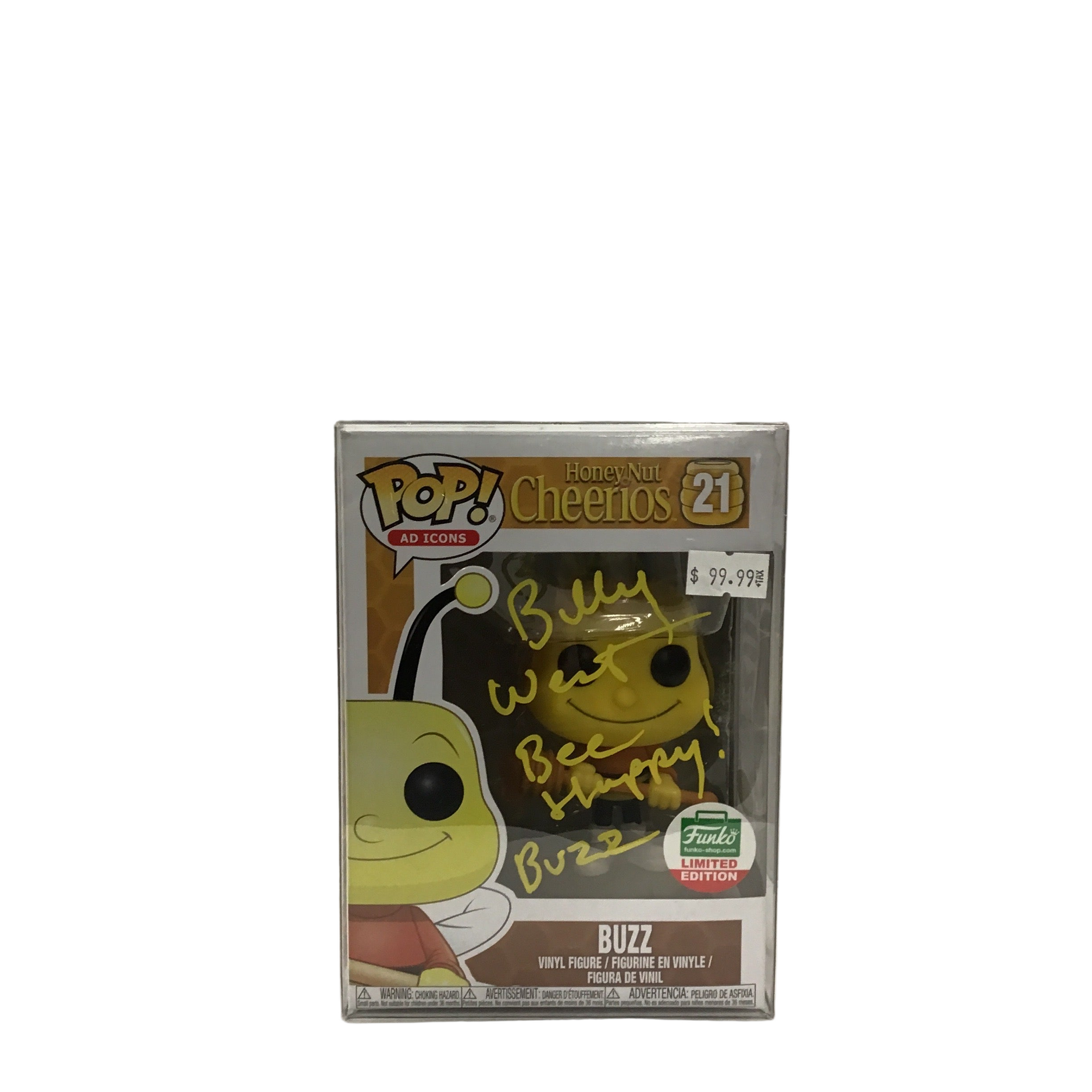 SIGNED Funko Pop! Ad Icons Limited Edition Honey Nut Cheerios Buzz #21