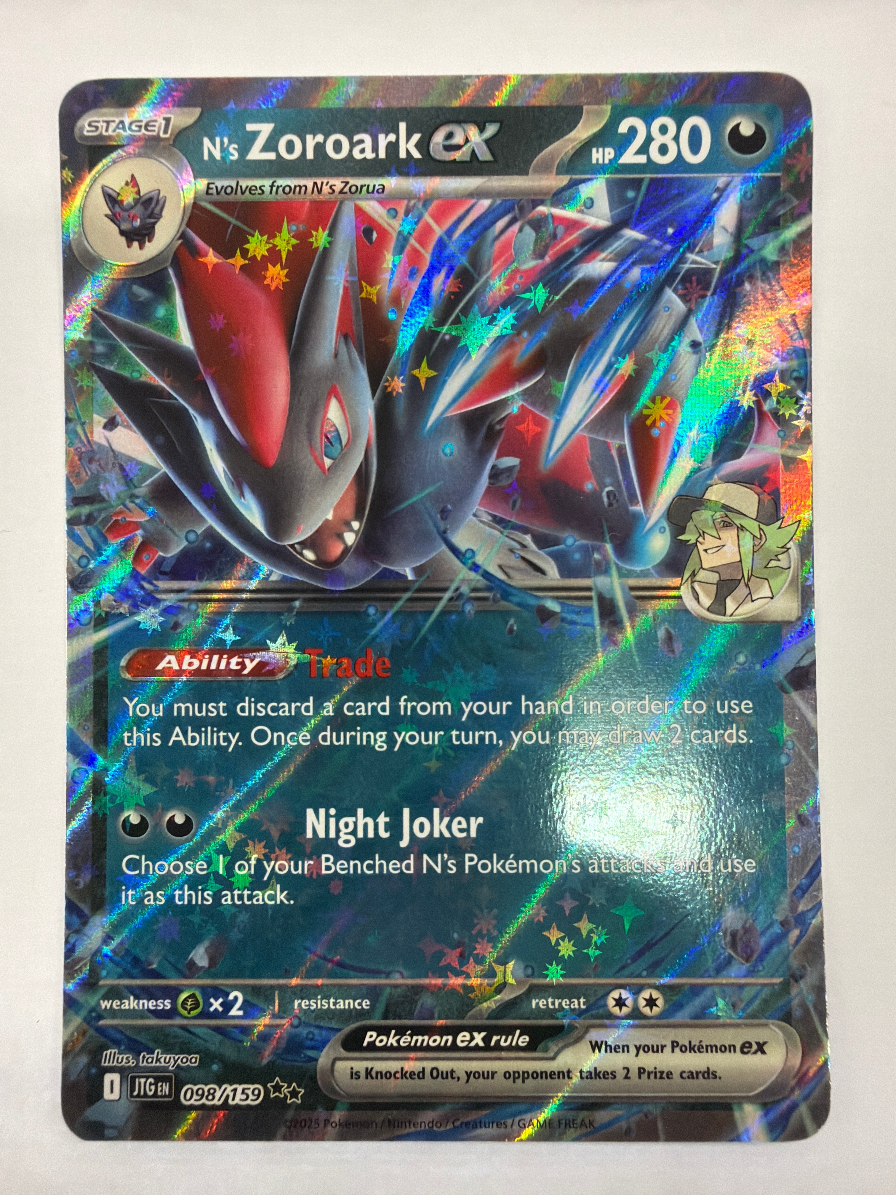 Pokémon TCG - Journey Together N's Zoroark ex 098/159 NM