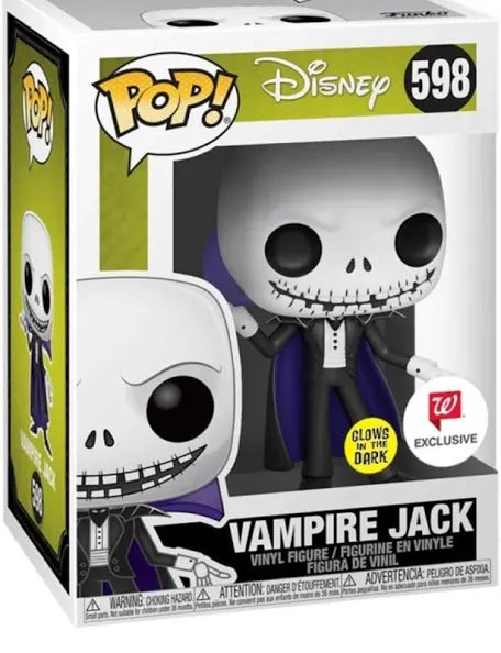 Funko Pop! Disney The Nightmare Before Christmas Vampire Jack GITD Walgreens Exclusive #598
