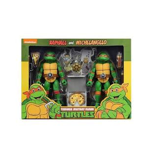 Neca Reel Toys Nickelodeon Teenage Mutant Ninja Turtles Raphael and Michelangelo 2 Pack Action Figures