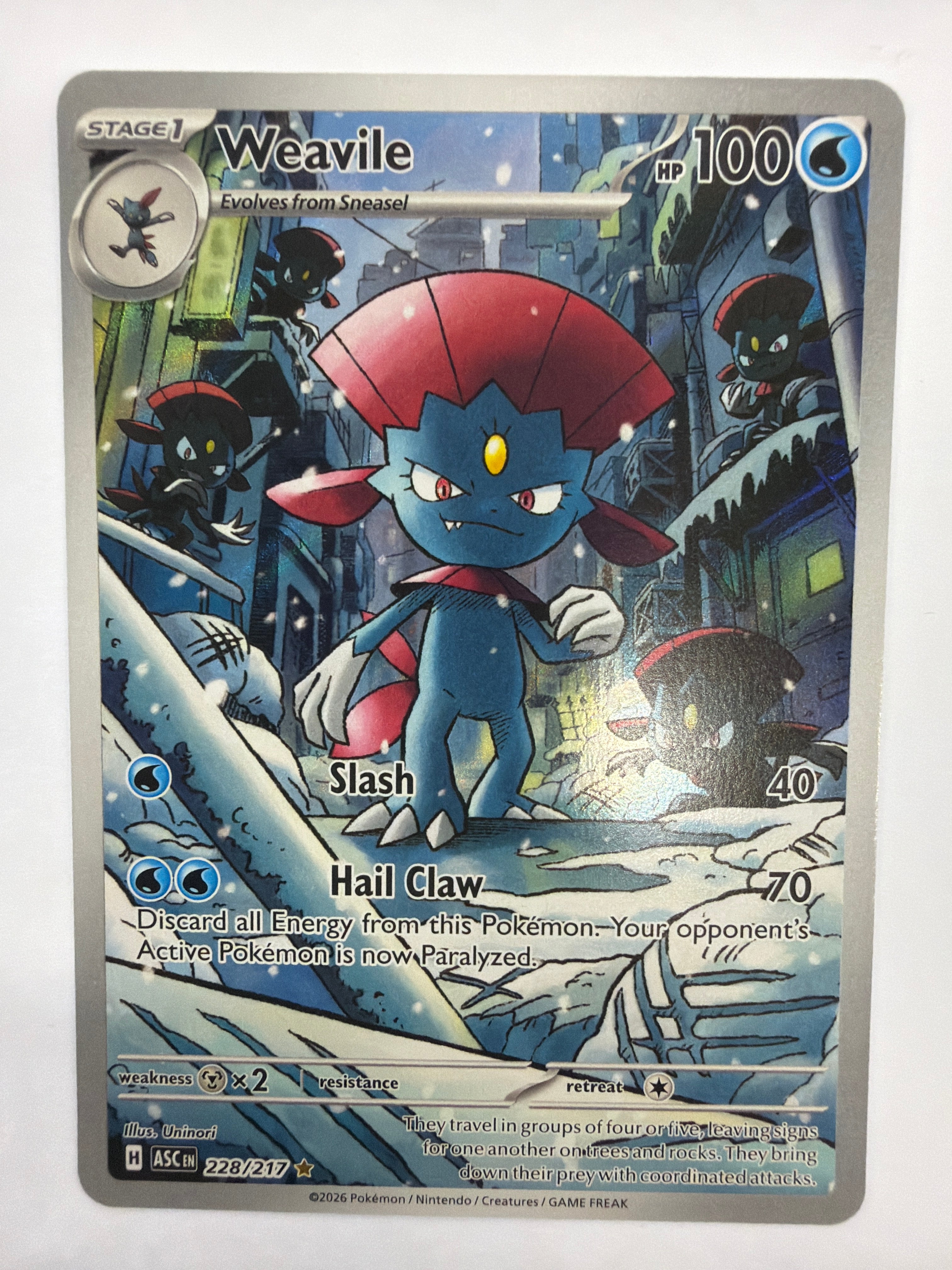 Pokémon TCG - Ascended Heroes Weavile 228/217 NM