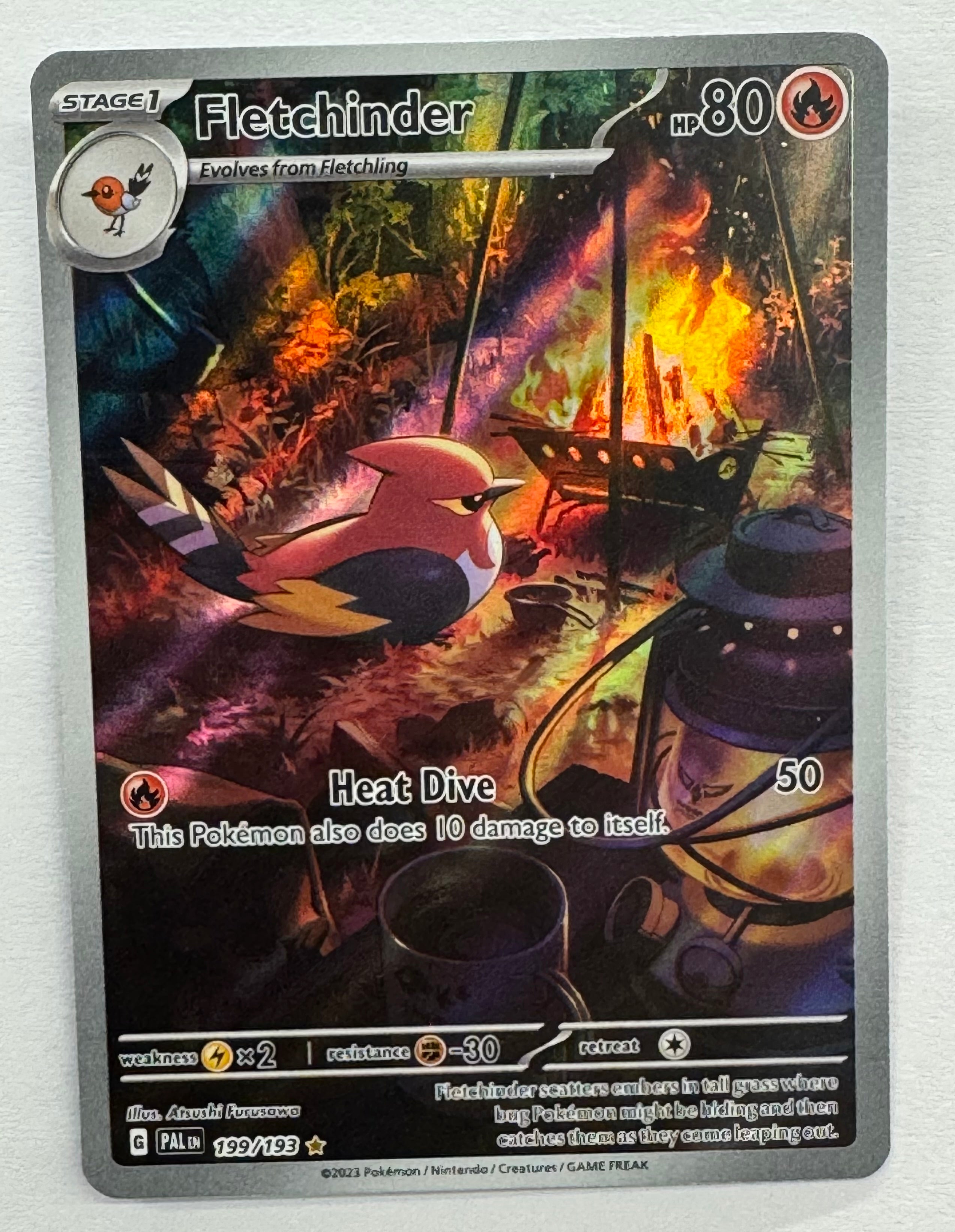 Pokémon TCG - Paldea Evolved Fletchinder 199/193 NM