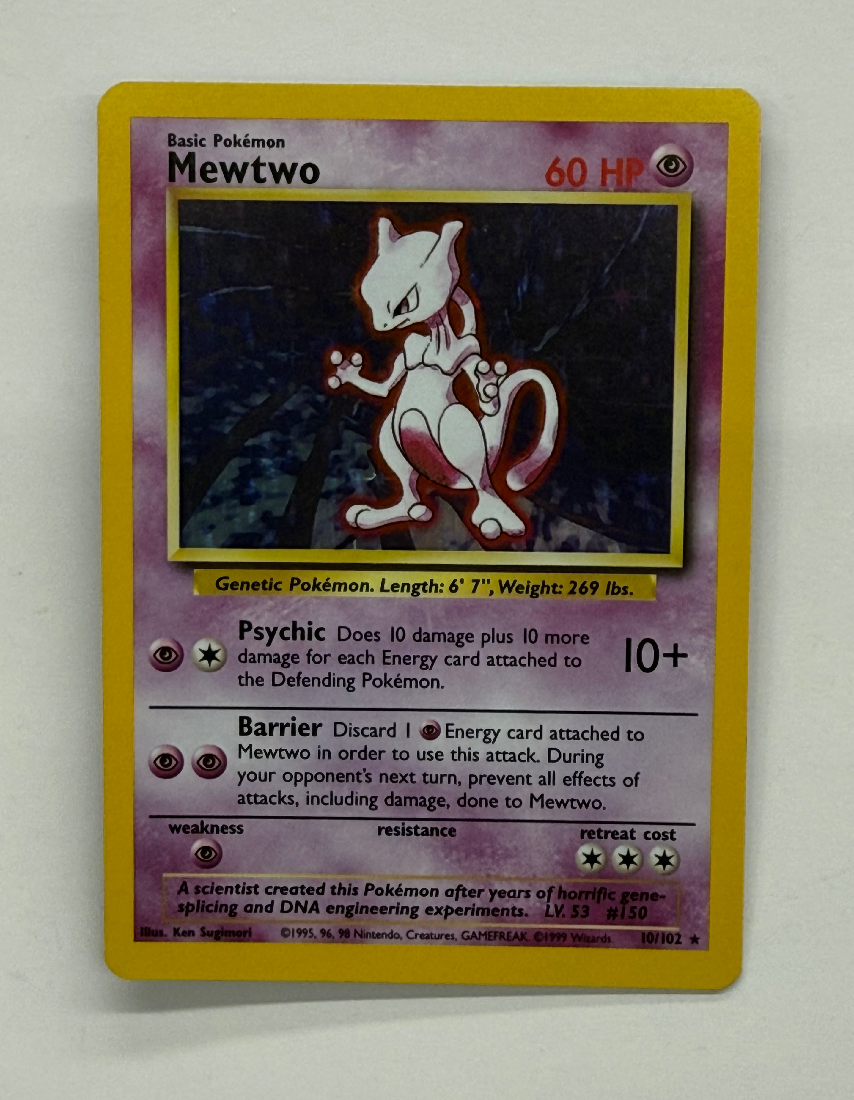 Pokémon TCG - Base Set Unlimited Mewtwo Holo 10/102 NM