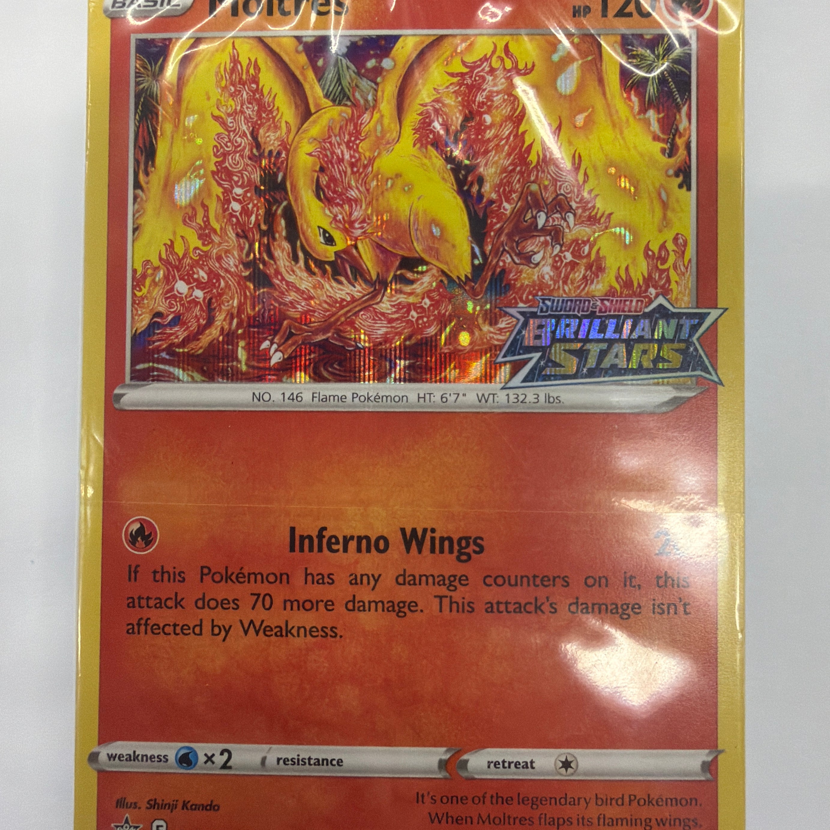 Pokémon TCG - Brilliant Stars Promo Deck Moltres SWSH185 (Stamped Brilliant Stars) Sealed NM