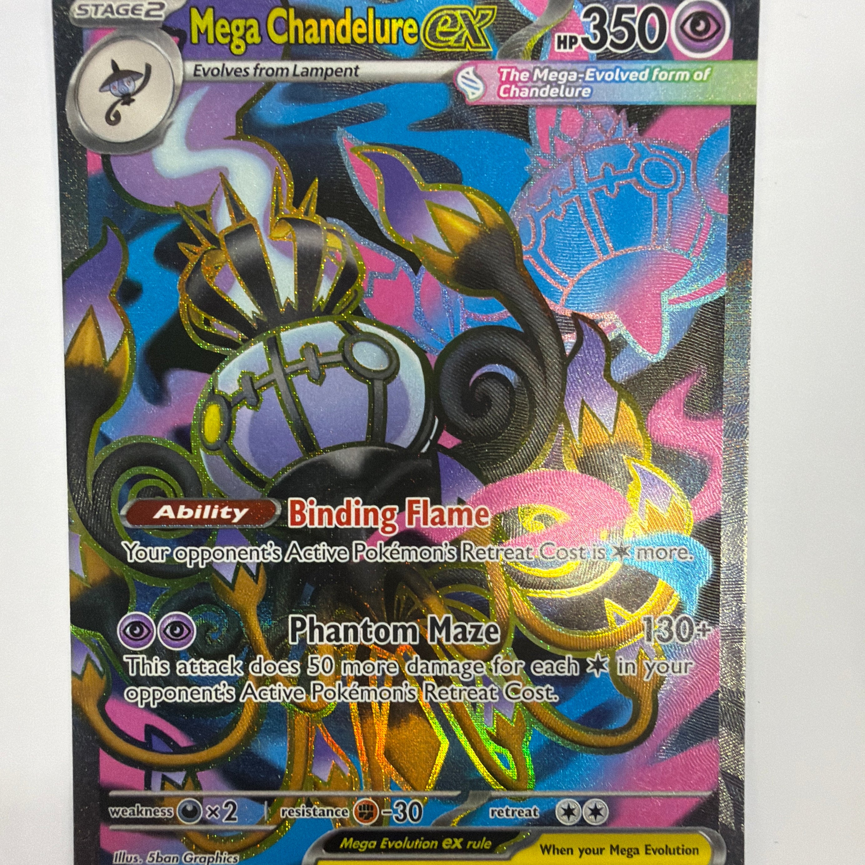 Pokémon TCG - Pitch Black Mega Chandelure ex 099/084 NM