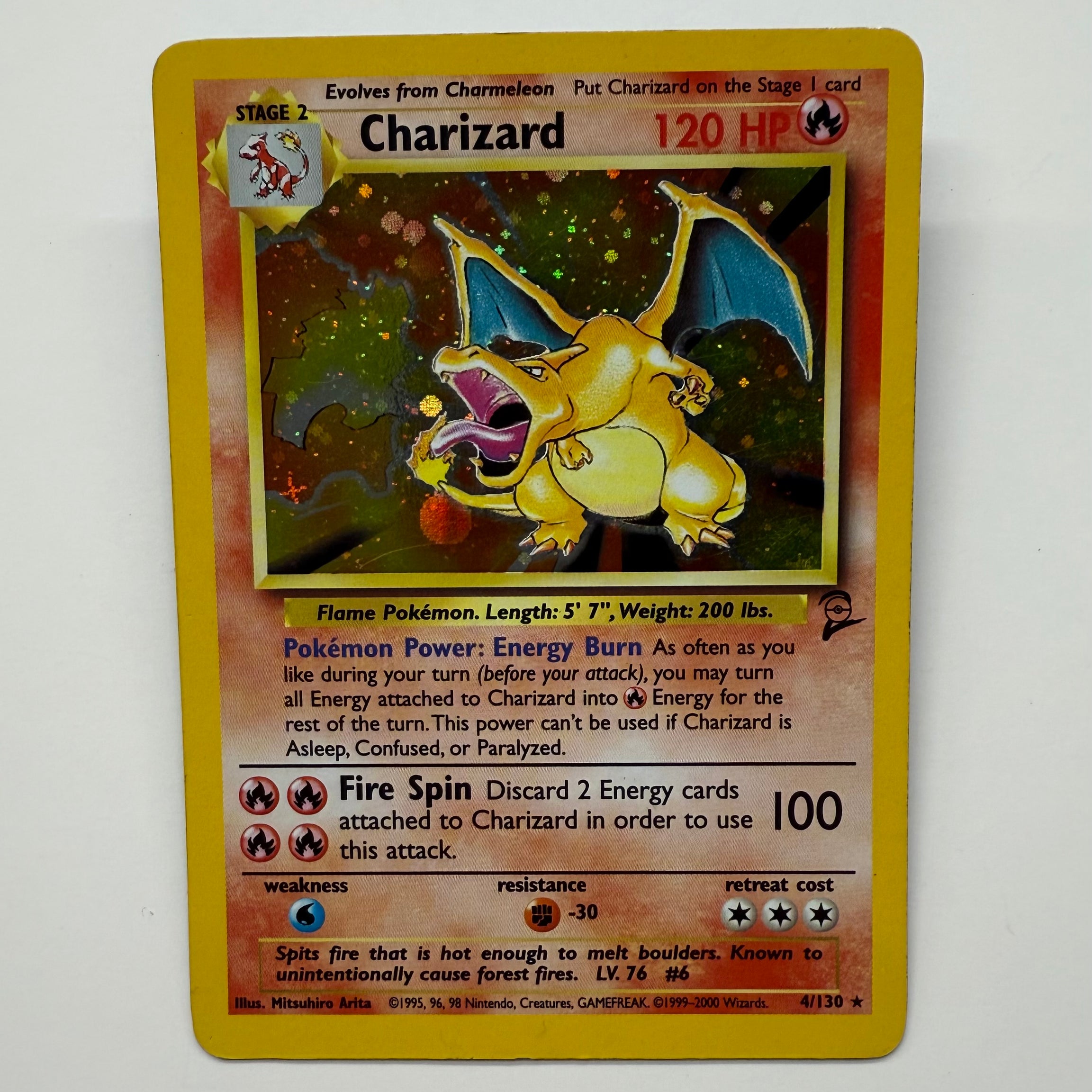 Pokémon TCG - Base Set 2 Charizard Holo 4/130 LP