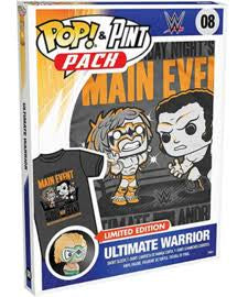 Funko Pop! & Pint Pack WWE Ultimate Warrior W/ Limited Edition Size Small T-Shirt #08