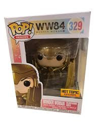 Funko Pop! Heroes DC Wonder Woman WW84 Wonder Woman Golden Armor Shield Hot Topic Exclusive #329
