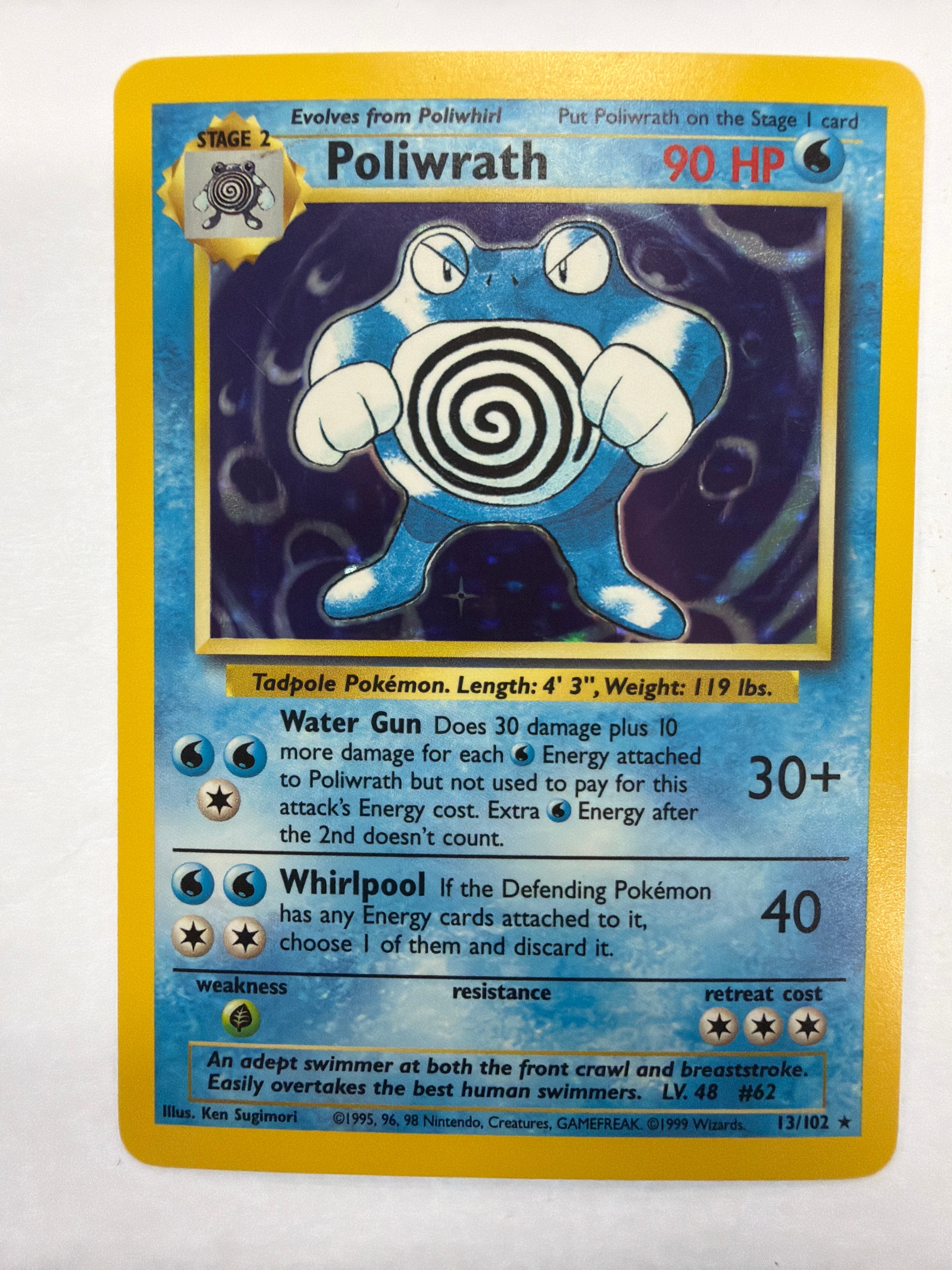 Pokémon TCG - Base Set Unlimited Poliwrath 13/102 Holo LP