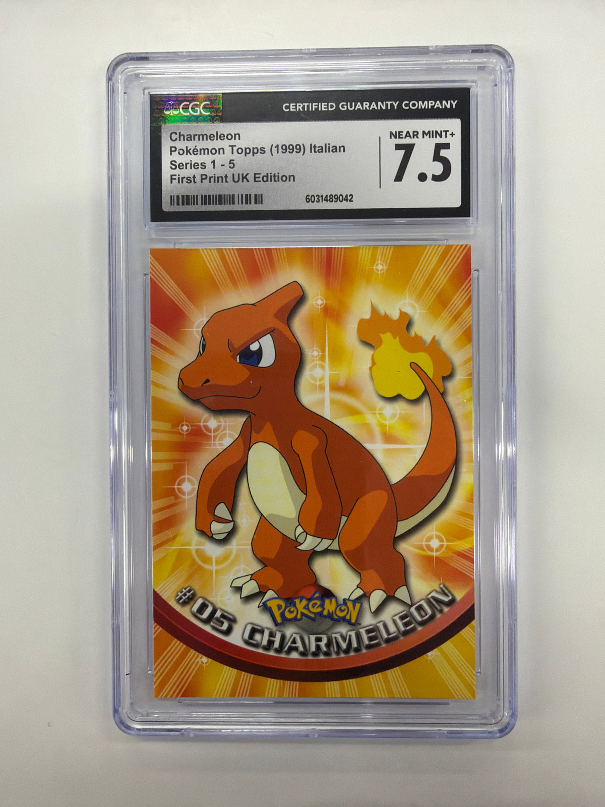 Pokémon TCG - CGC Near Mint+ 7.5 Italian Pokemon Topps Charmeleon #05 First Print UK Edition
