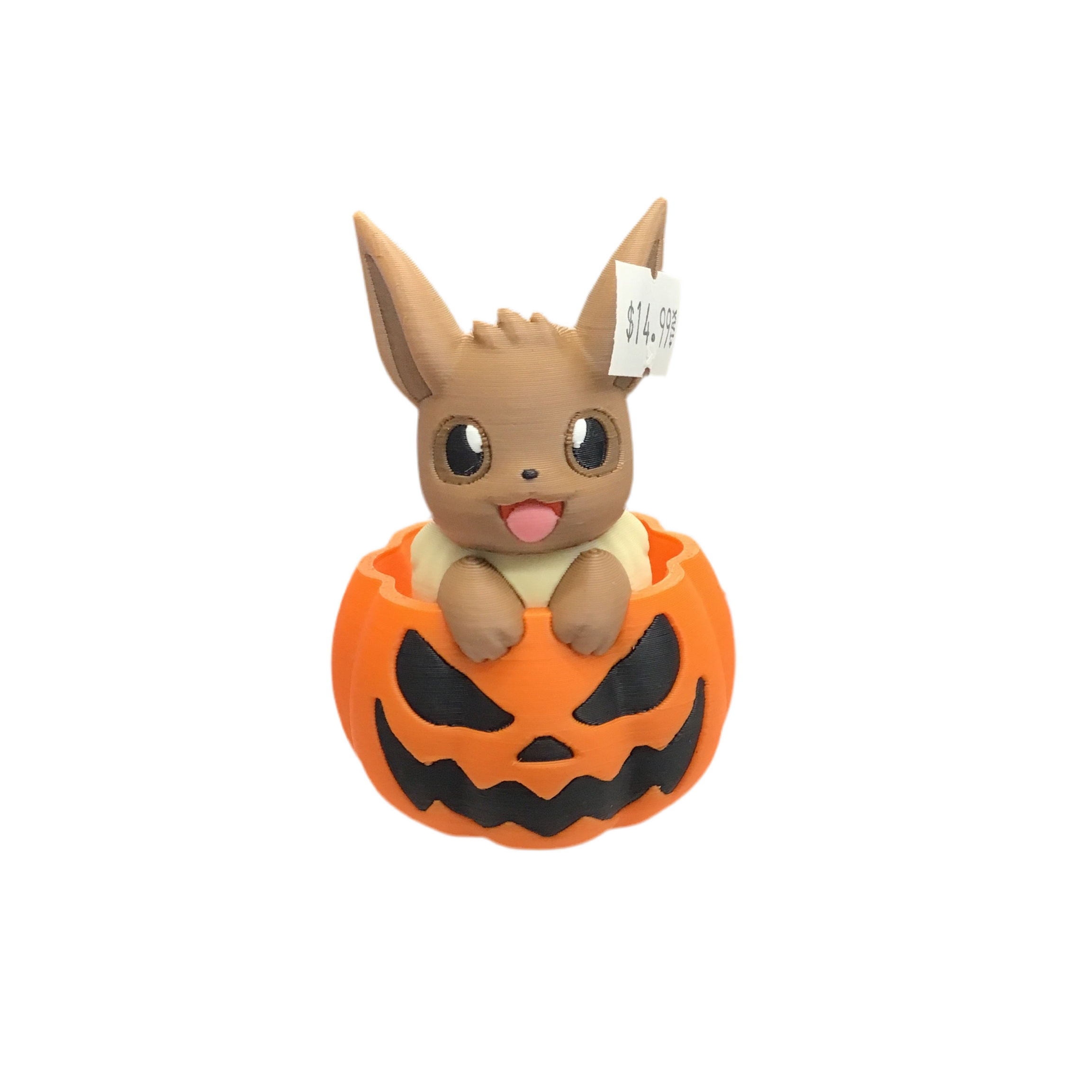 Custom 3D Printed Pokemon Pumpkin Eevee Figure