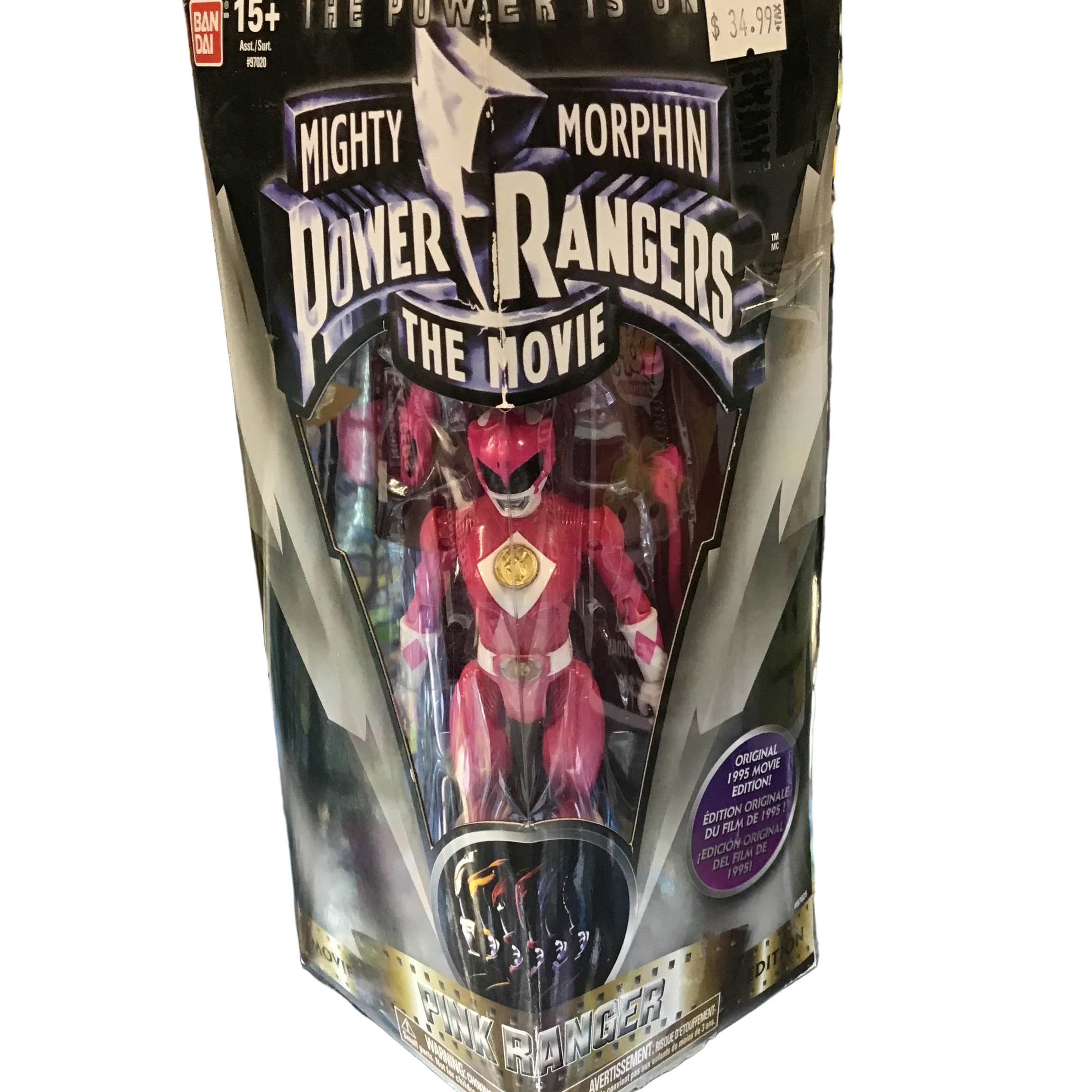 Bandai Mighty Morphin Power Rangers The Movie Pink Ranger Action Figure