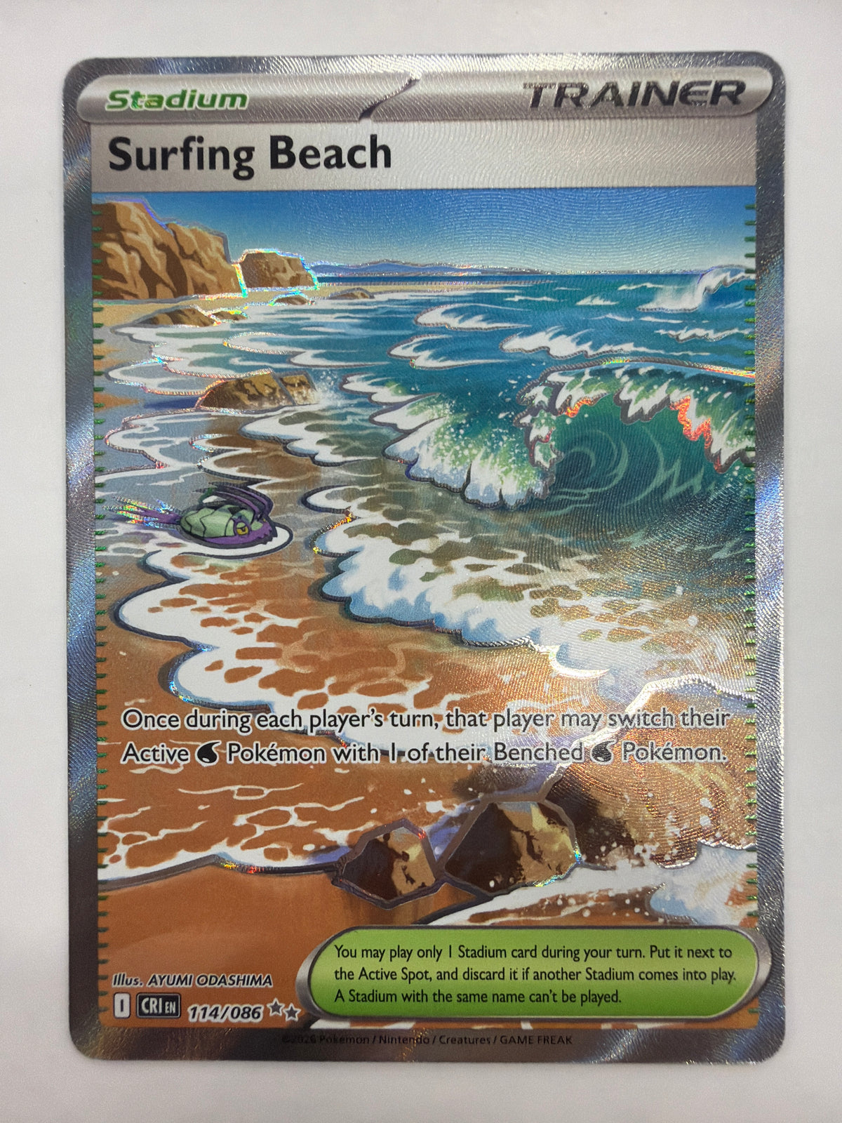 Pokémon TCG - Chaos Rising Surfing Beach 114/086 NM