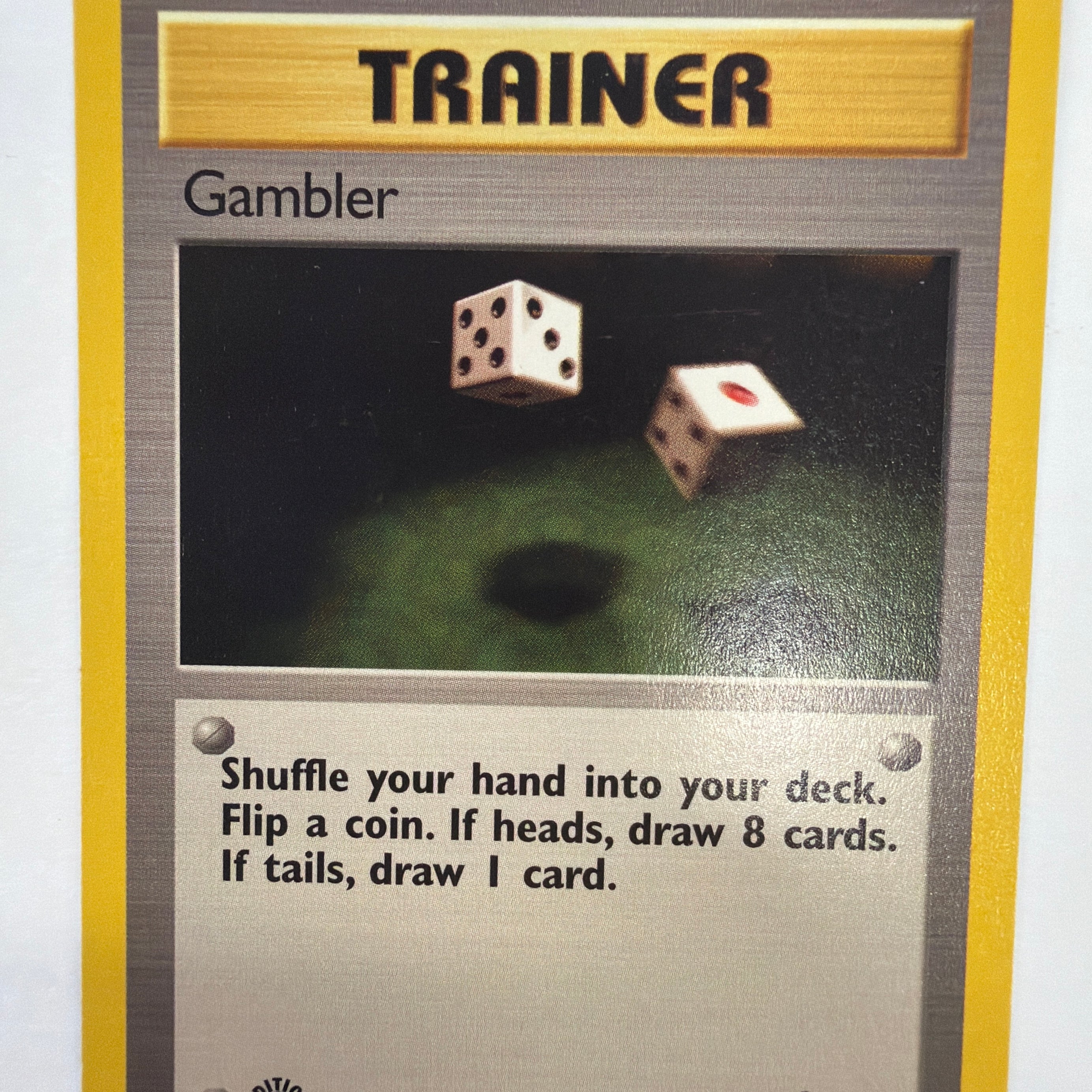 Pokémon TCG - Fossil 1st Edition Gambler 60/62 Non-Holo NM