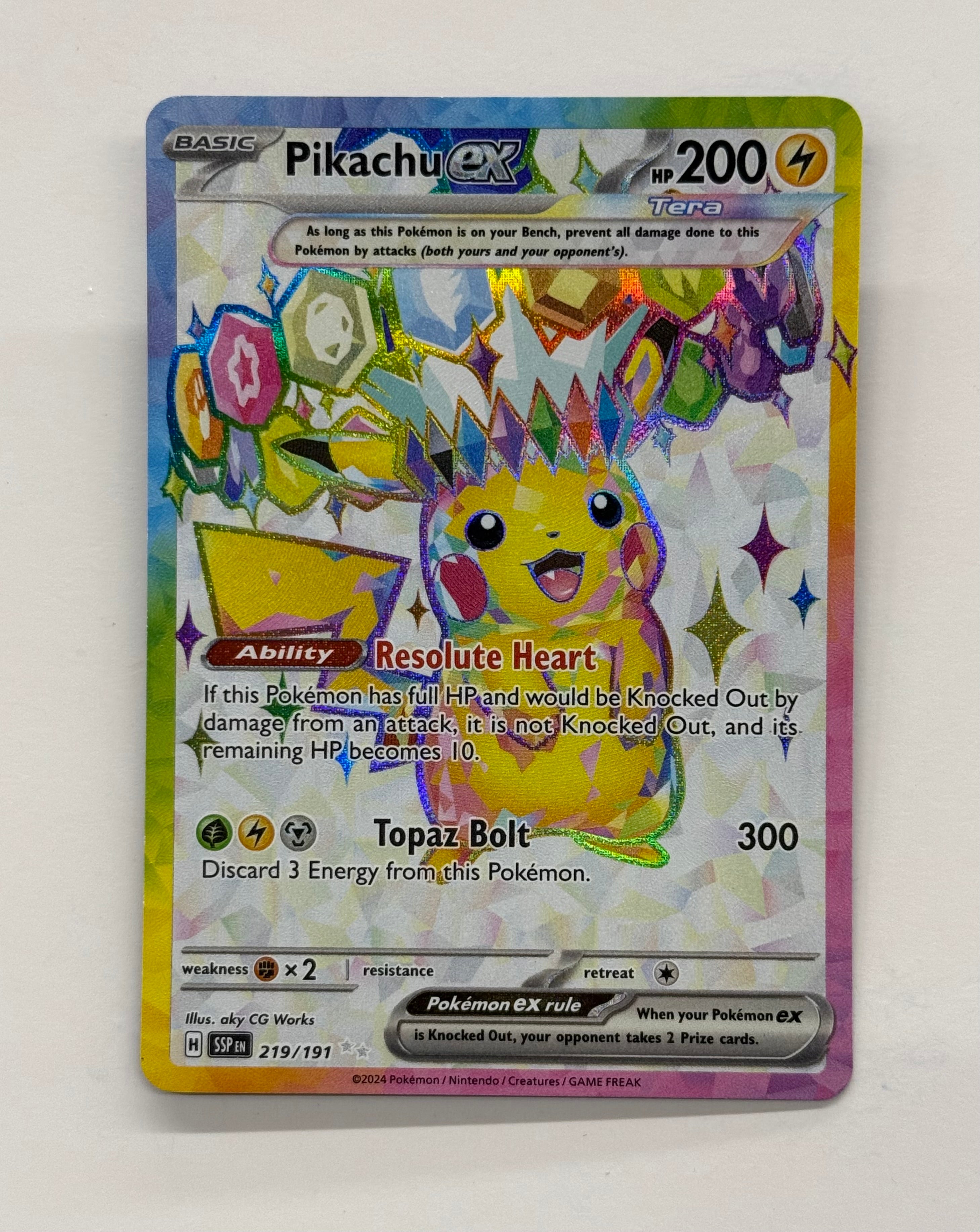 Pokémon TCG - Surging Sparks Pikachu EX 219/191 NM