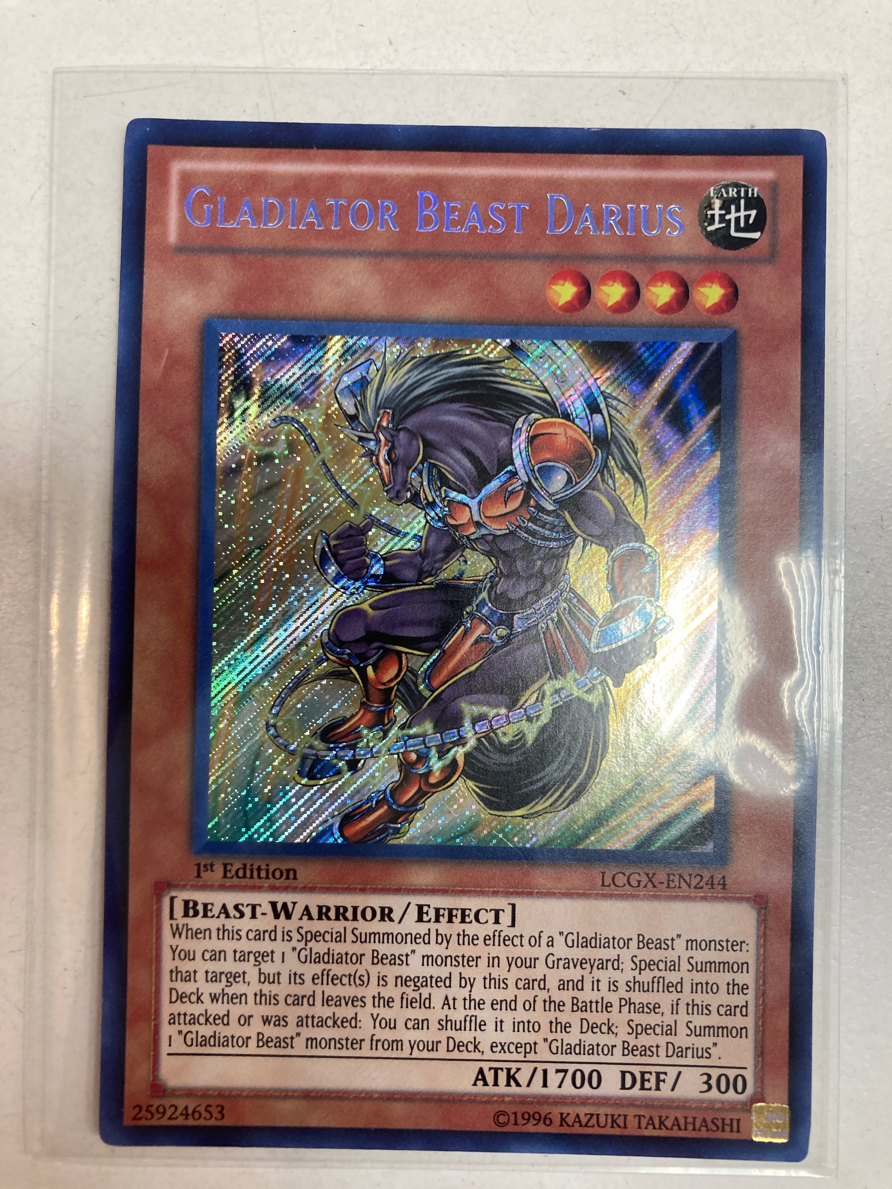 Yugioh TCG Gladiator Beast Darius LCGX-EN244 First Edition Secret Rare –  True Believers Gaming and Collectibles