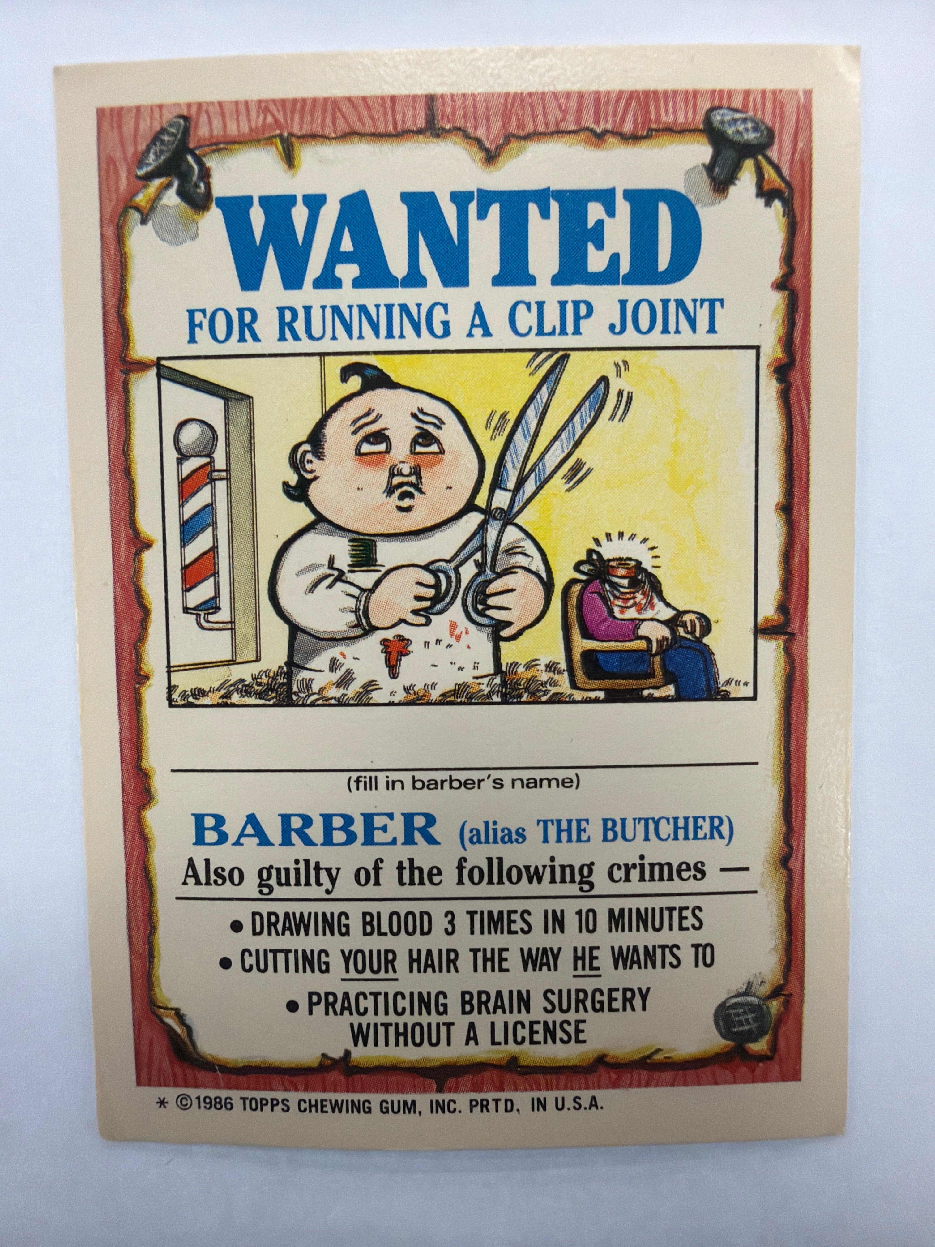 Garbage Pail Kids - 1986 Liberty Libby #113b