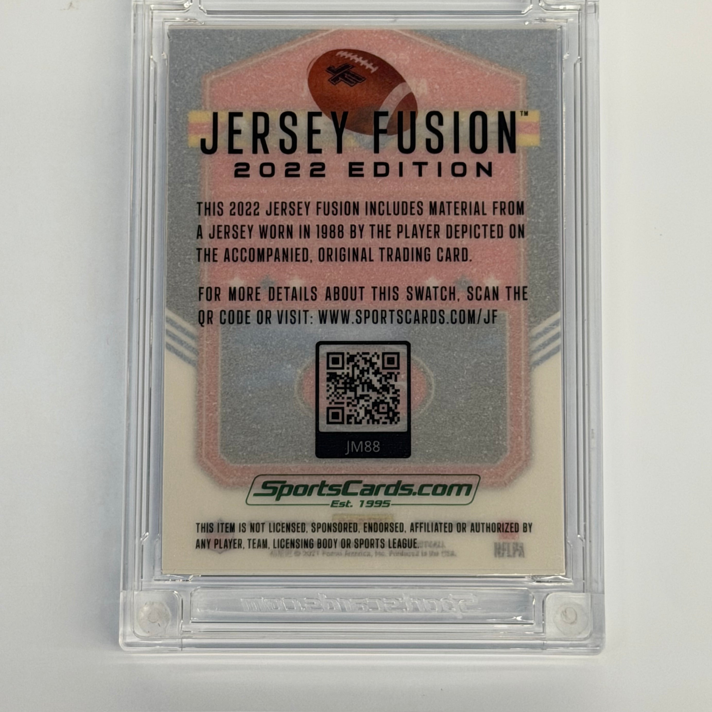 Sportscards.com Jersey Fusion 2022 Edition Joe Montana One of One Number Patch #JM88