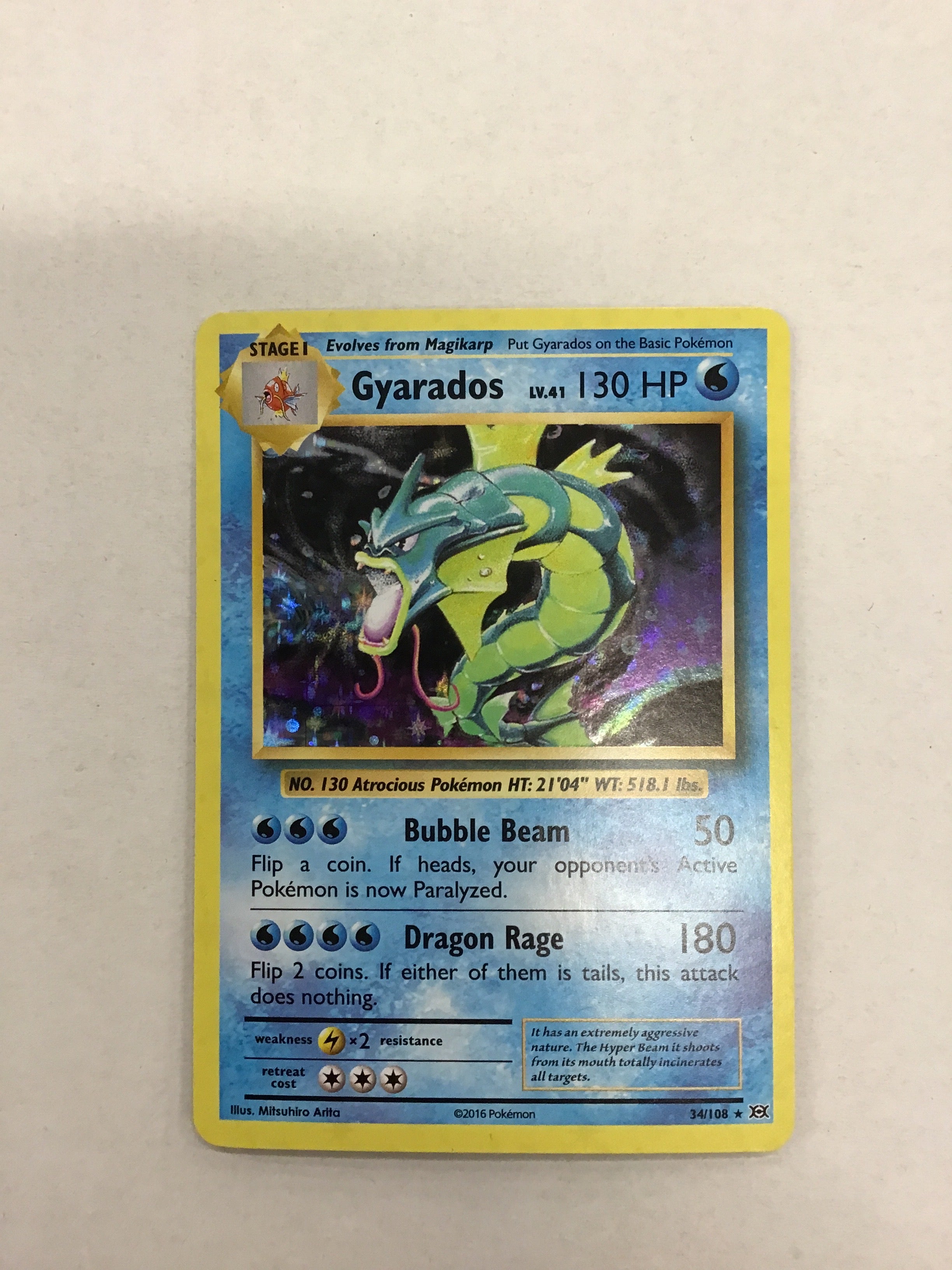Pokémon TCG - XY Evolutions Gyarados 34/108 NM