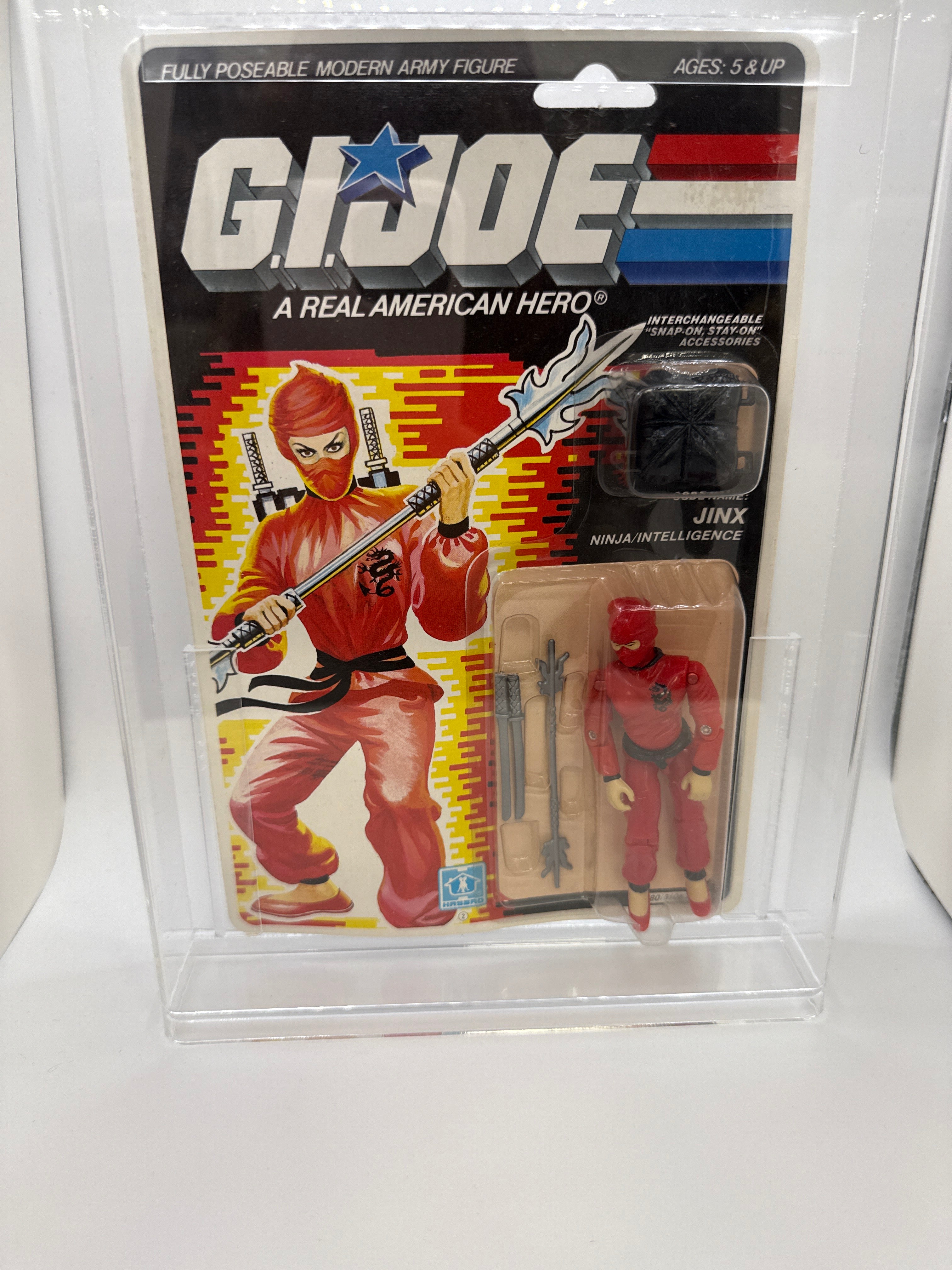 Hasbro G.I. Joe Vintage 1986 Code Name: Jinx Ninja Intelligence 34 Back Punched Card Action Figure