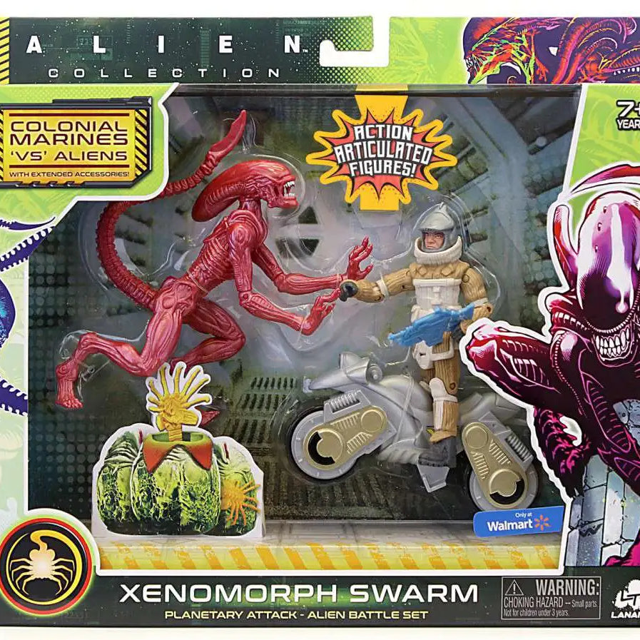Lanard, Alien Collection, Colonial Marines vs Aliens, Planetary Attack, Alien Battle Set- Xenomorph Swarm