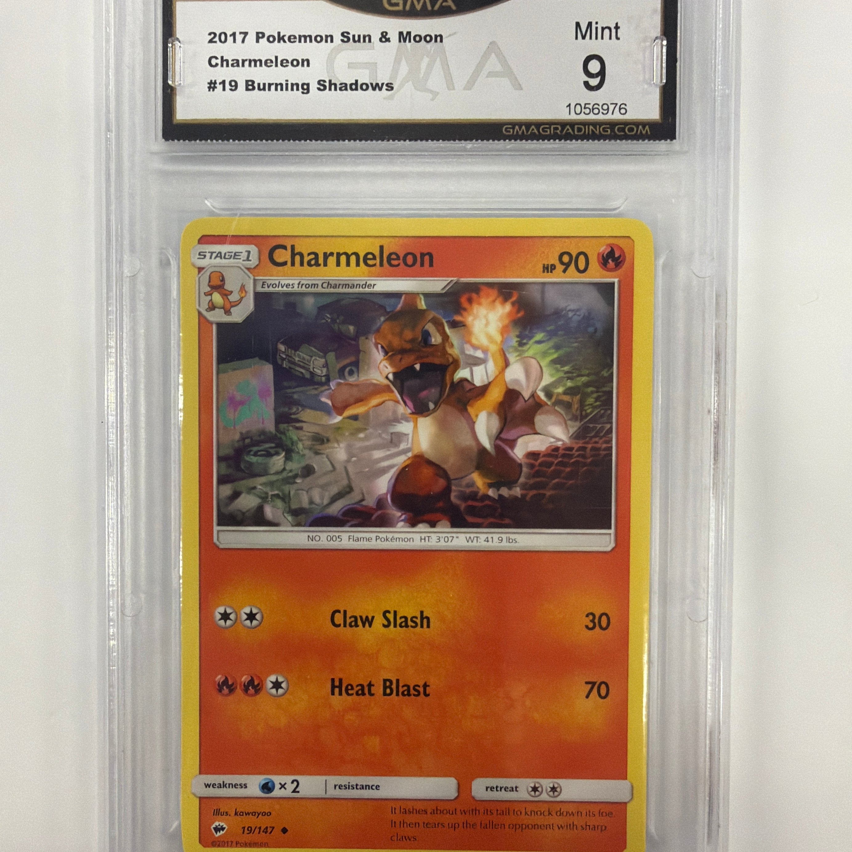Pokémon TCG - GMA Mint 9 Burning Shadows Charmeleon 19/147