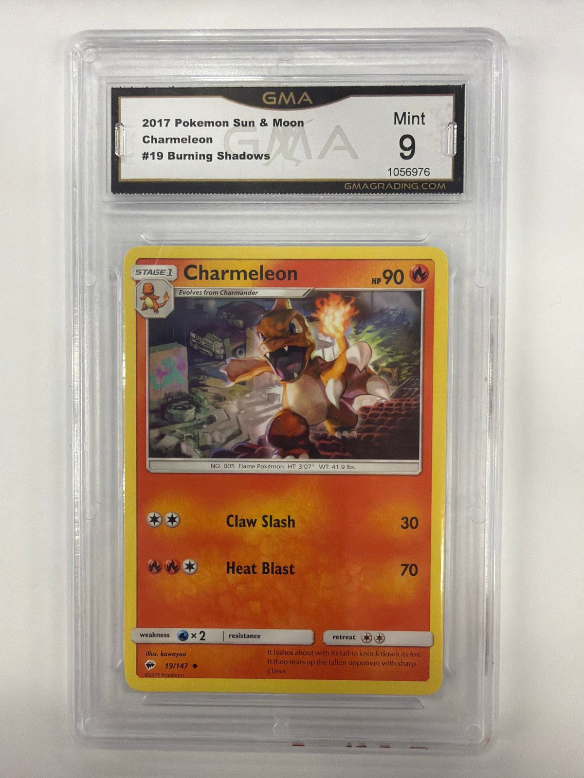 Pokémon TCG - GMA Mint 9 Burning Shadows Charmeleon 19/147