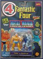 Toy biz Marvel Fantastic Four Metal Mania Thing vs Blastaar