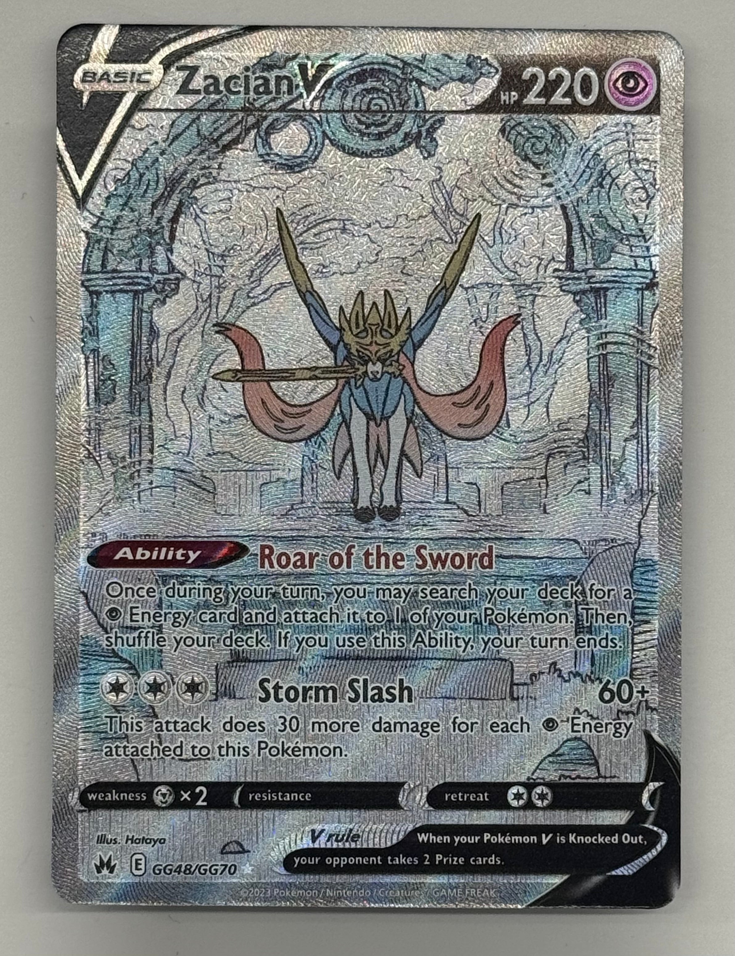 Pokémon TCG - Crown Zenith Zacian V GG48/GG70 NM