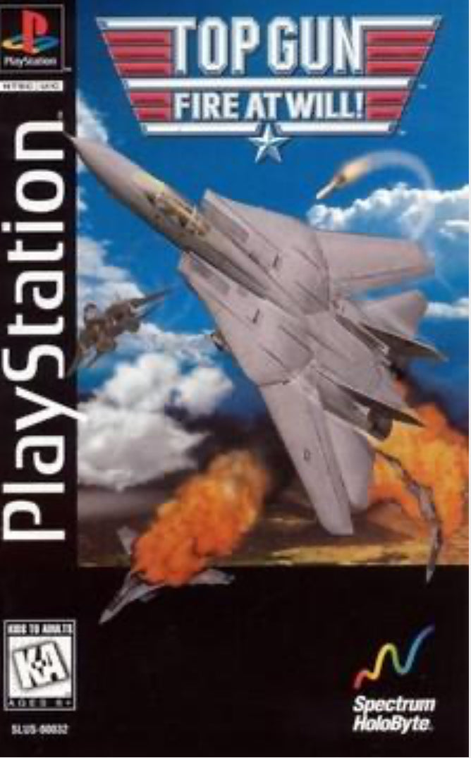 Playstation Top Gun Fire At Will Video Game Long Box