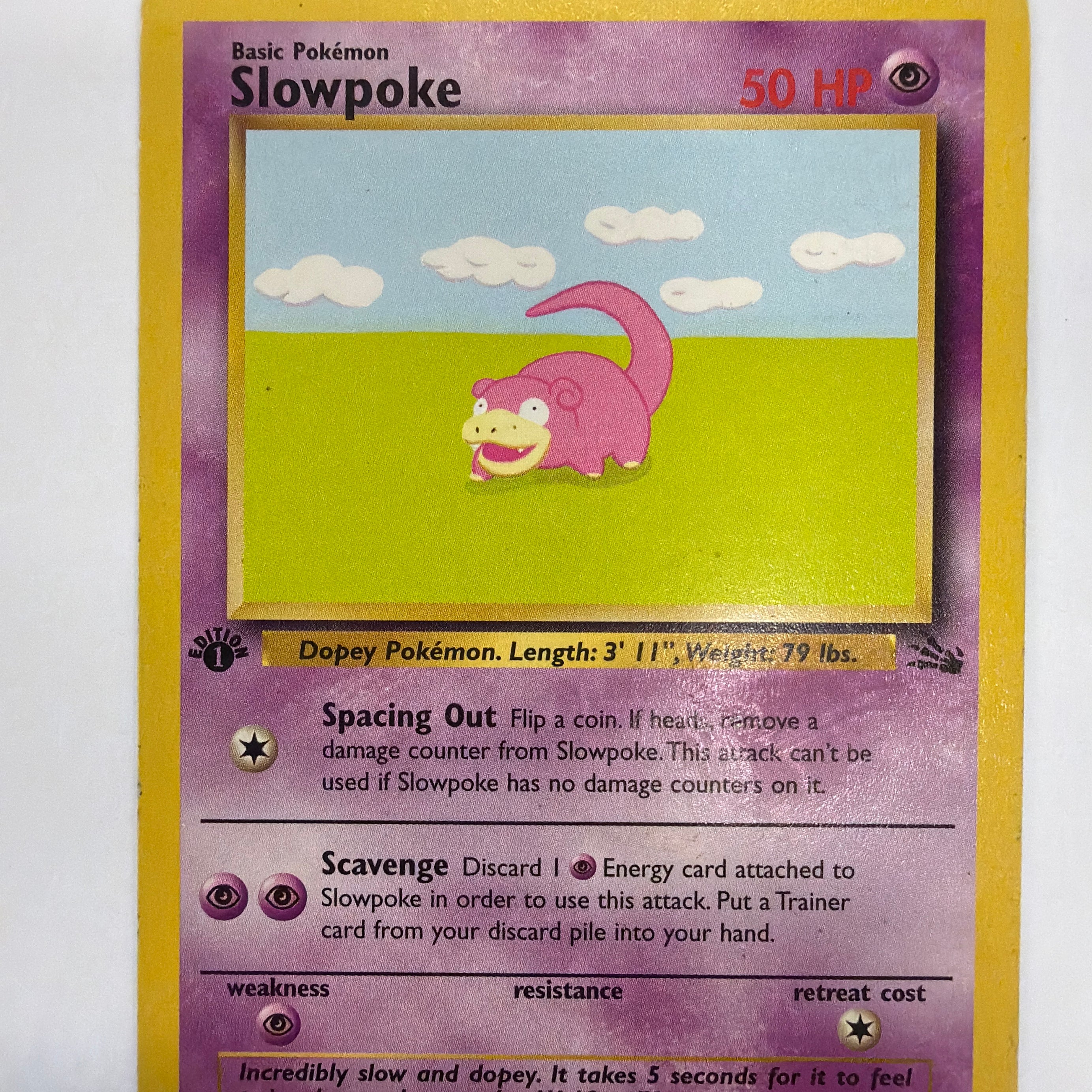 Pokémon TCG - Fossil 1st Edition Slowpoke 55/62 Non-Holo MP