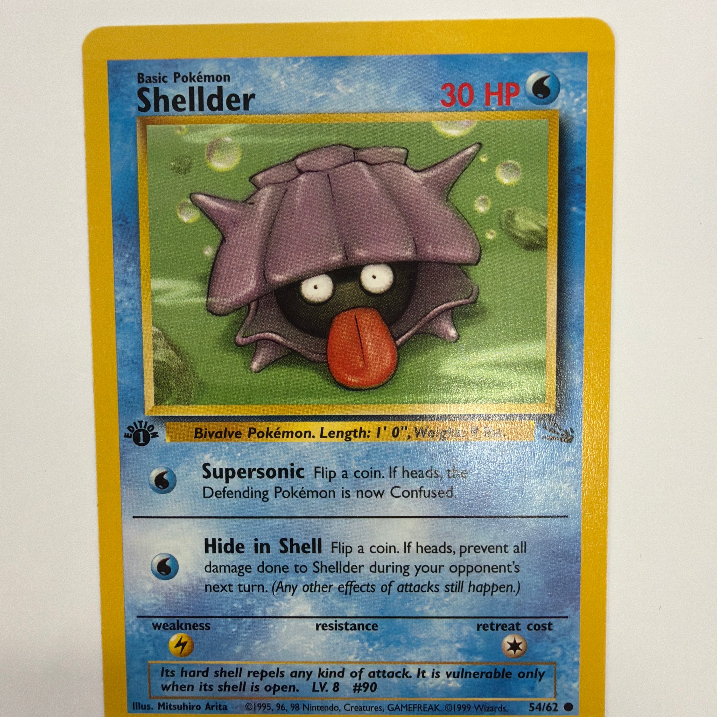 Pokémon TCG - Fossil 1st Edition Shellder 54/62 Non-Holo NM