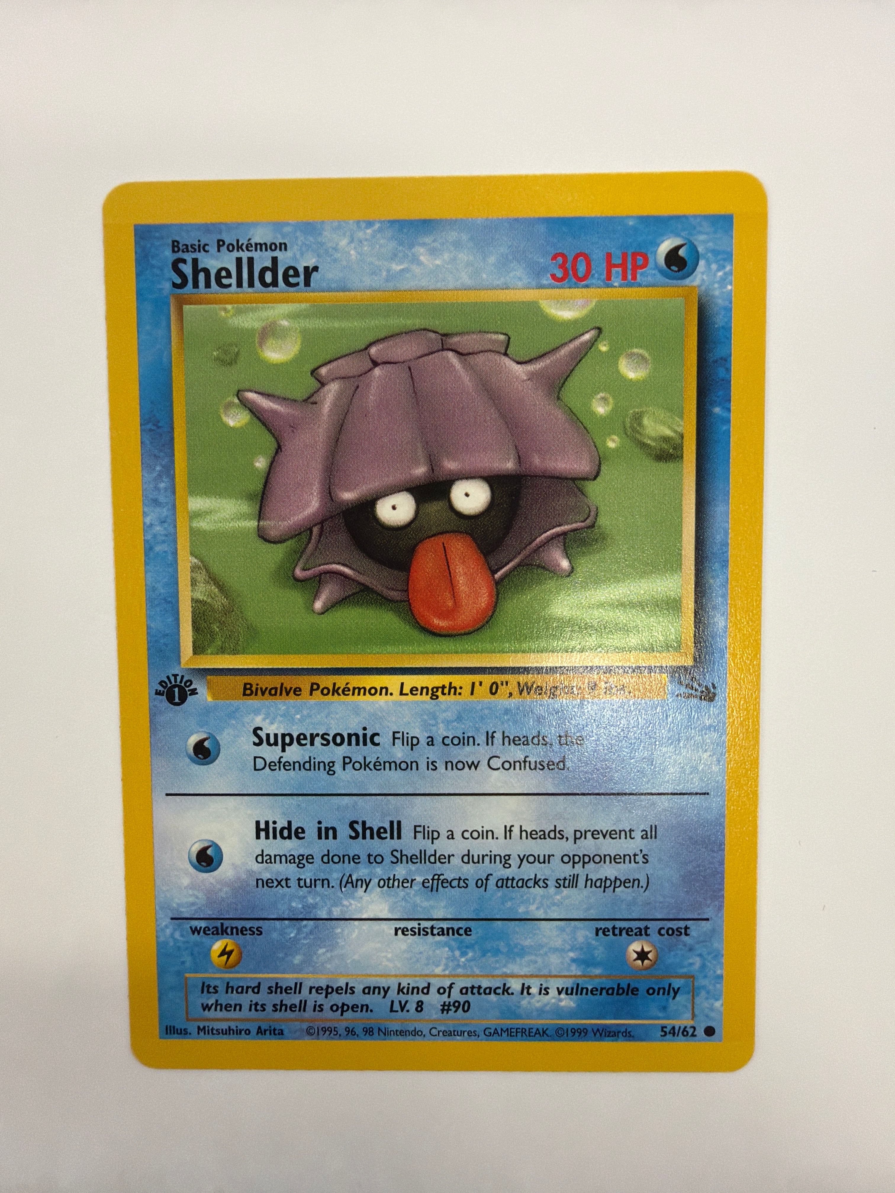 Pokémon TCG - Fossil 1st Edition Shellder 54/62 Non-Holo NM