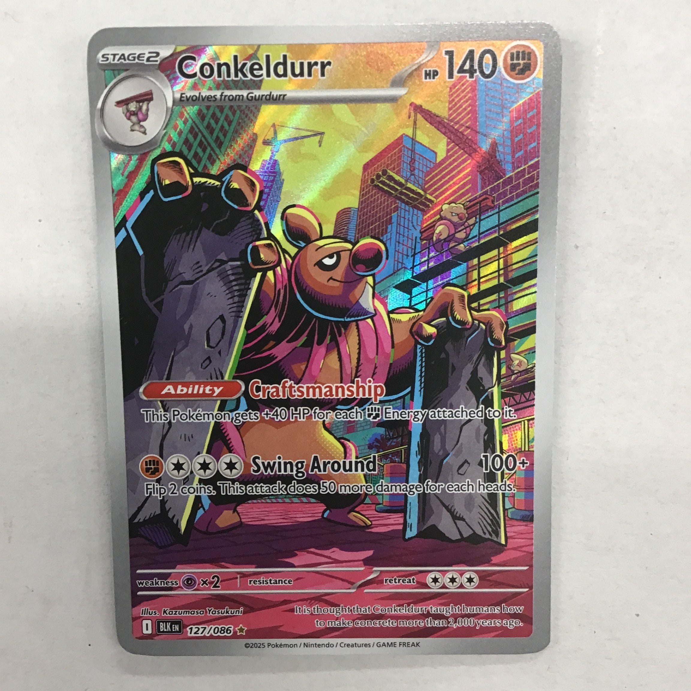 Pokémon TCG - Black Bolt Conkeldurr 127/86 NM