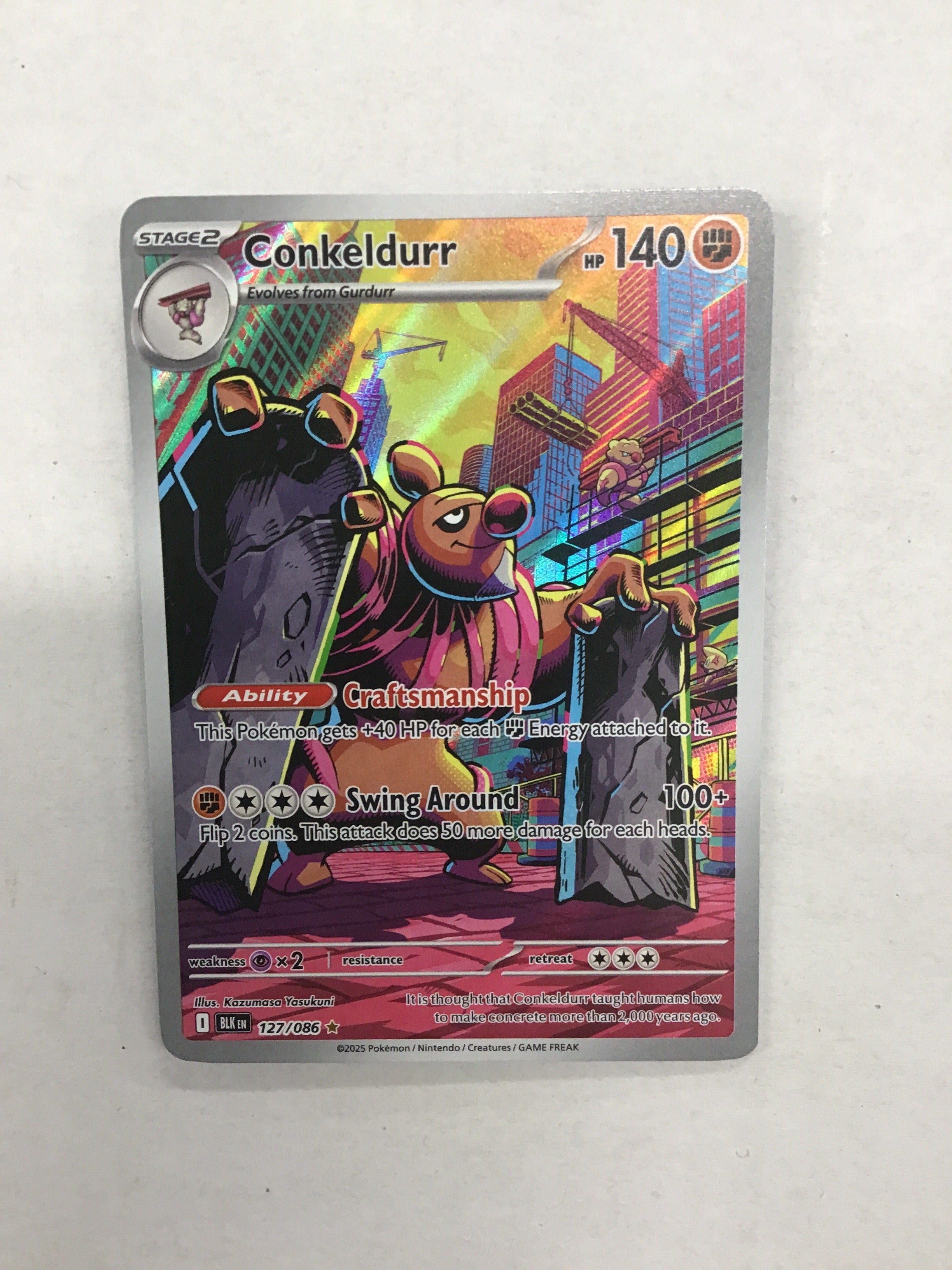 Pokémon TCG - Black Bolt Conkeldurr 127/86 NM