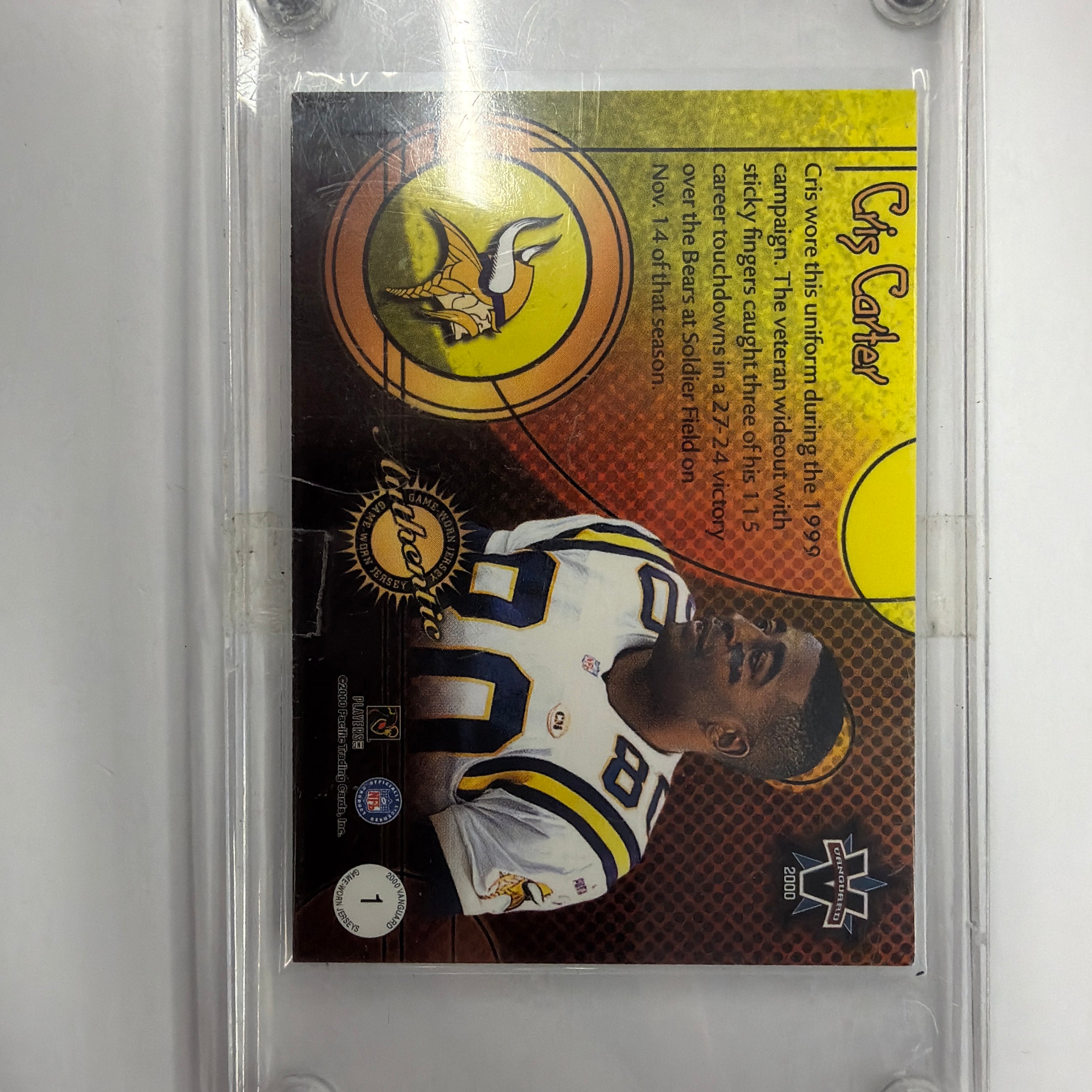 2000 Pacific Aurora Cris Carter Patch #4