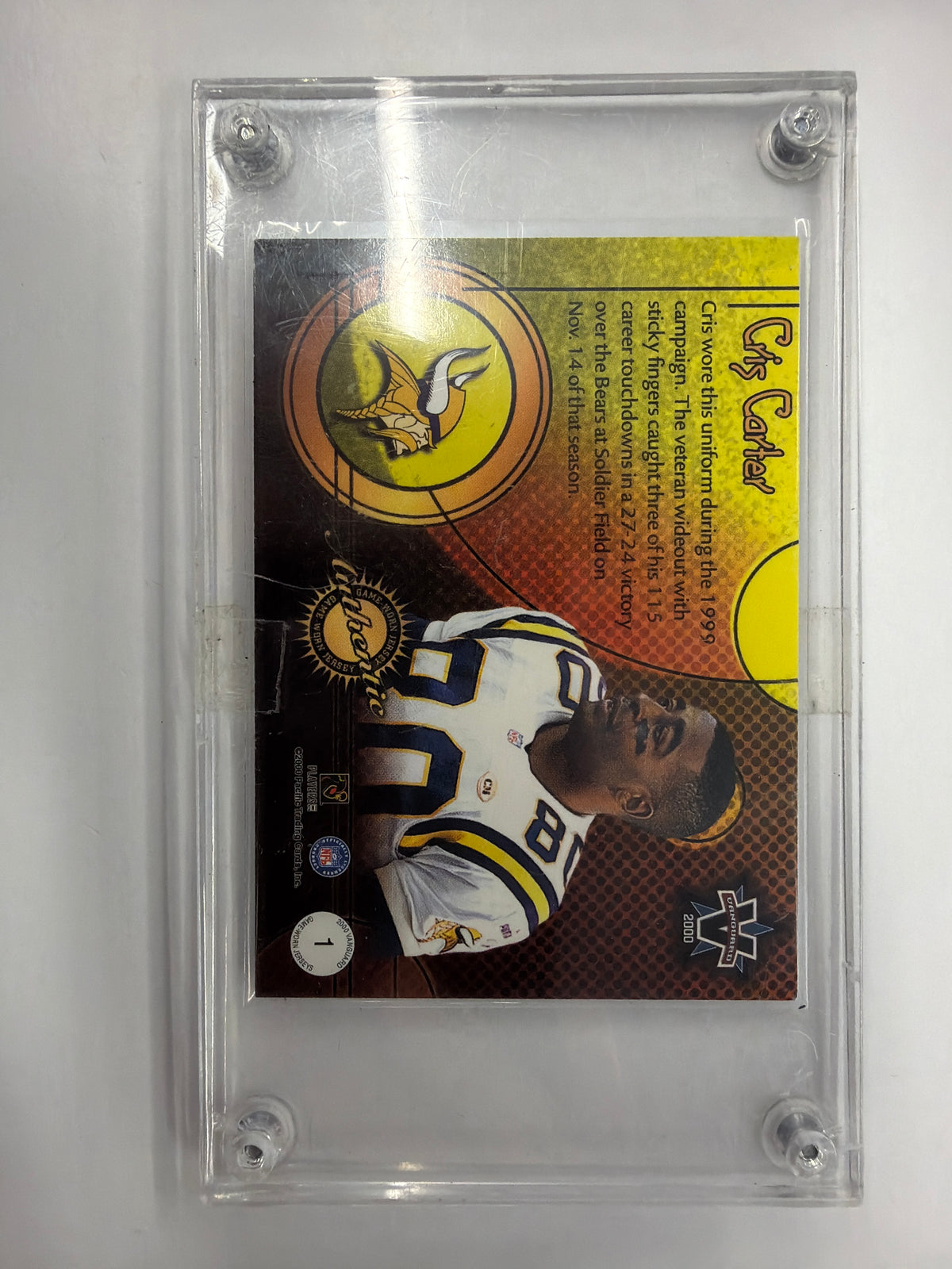 2000 Pacific Aurora Cris Carter Patch #4