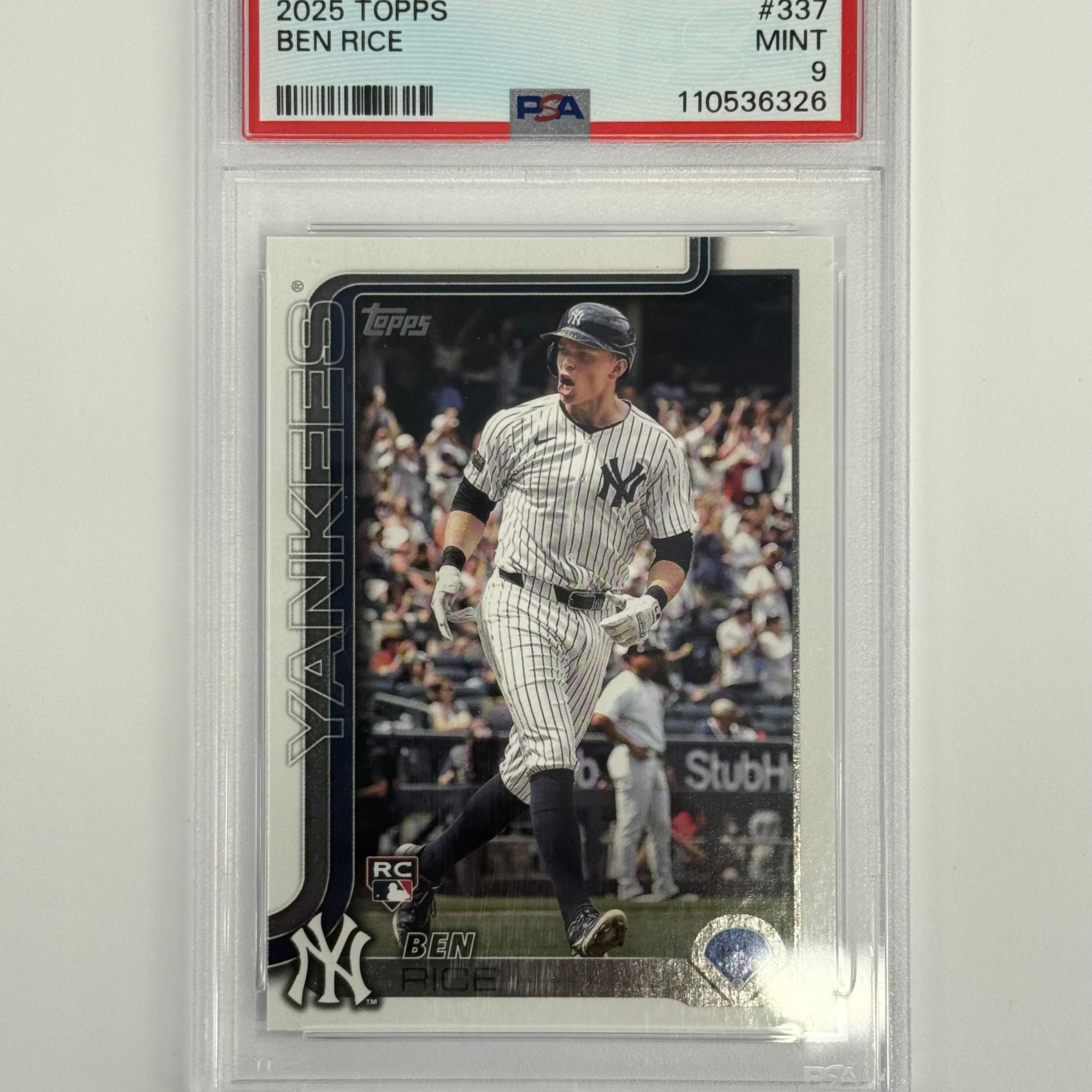2025 Topps Series One PSA 9 MINT Ben Rice #337