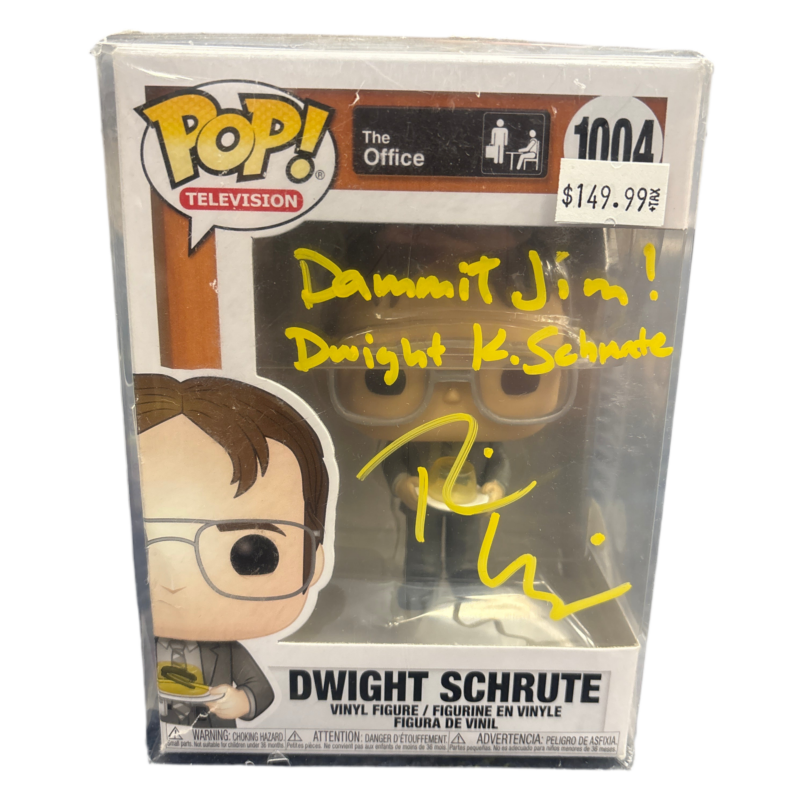 SIGNED/INSCRIBED Funko Pop! Television The Office Dwight Schrute #1004
