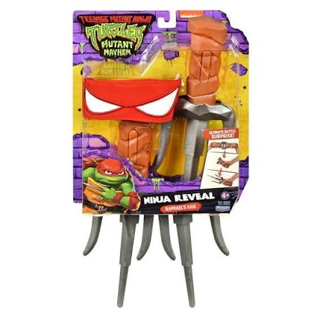 Playmates Toys Teenage Mutant Ninja Turtles Mutant Mayhem Ninja Reveal Raphael’s Sais
