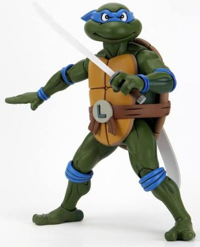 Neca Nickelodeon Teenage Mutant Ninja Turtles Giant Sized Turtles Leonardo Animated Series 1/4 Scale Action Figure