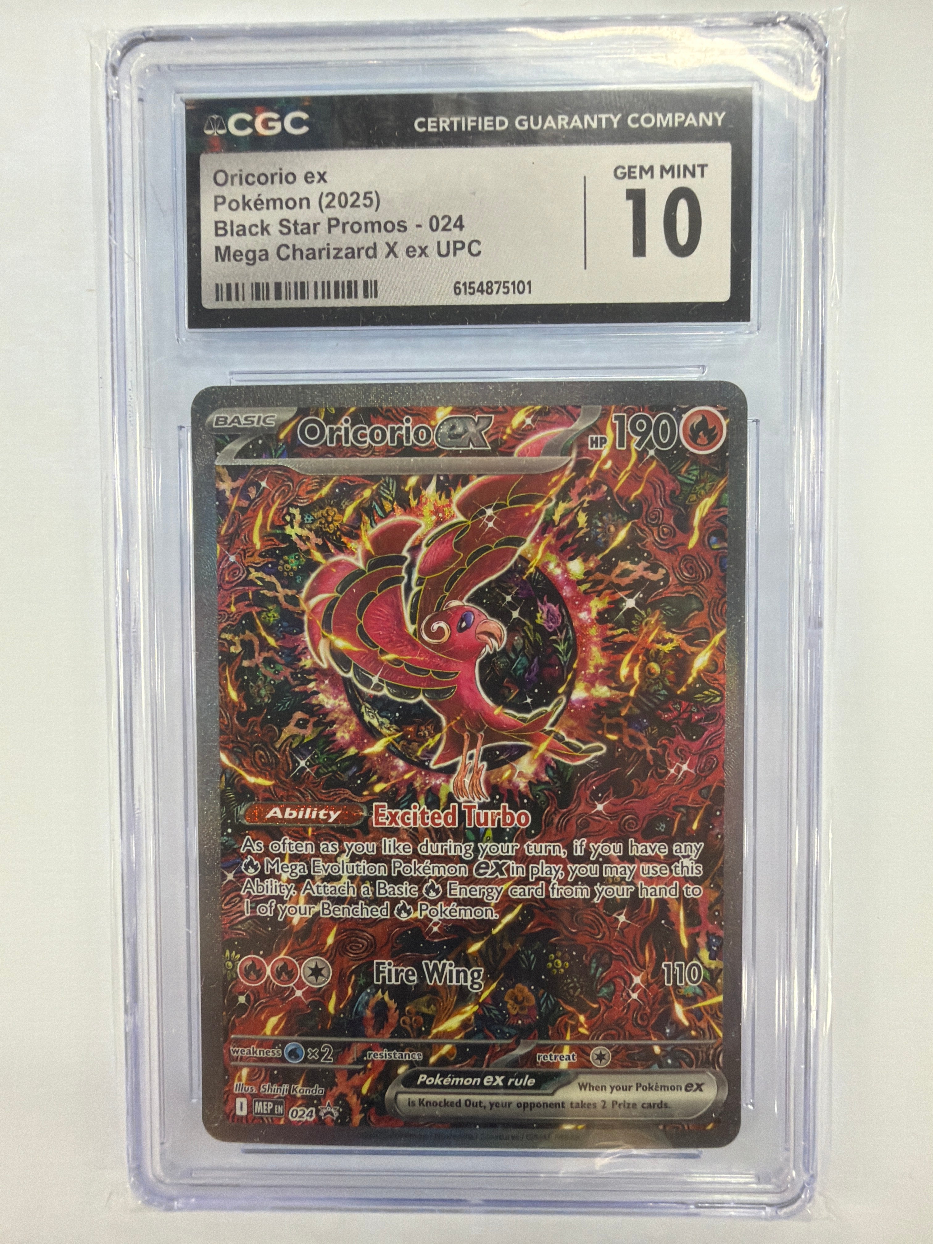 Pokémon TCG - CGC Gem Mint 10 Mega Evolution Promo Oricorio ex 024