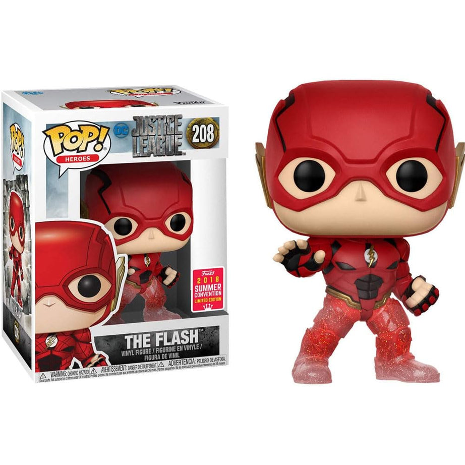 Funko Pop! Heroes DC Justice League The Flash #208 SDCC 2018 Shared Sticker Exclusive