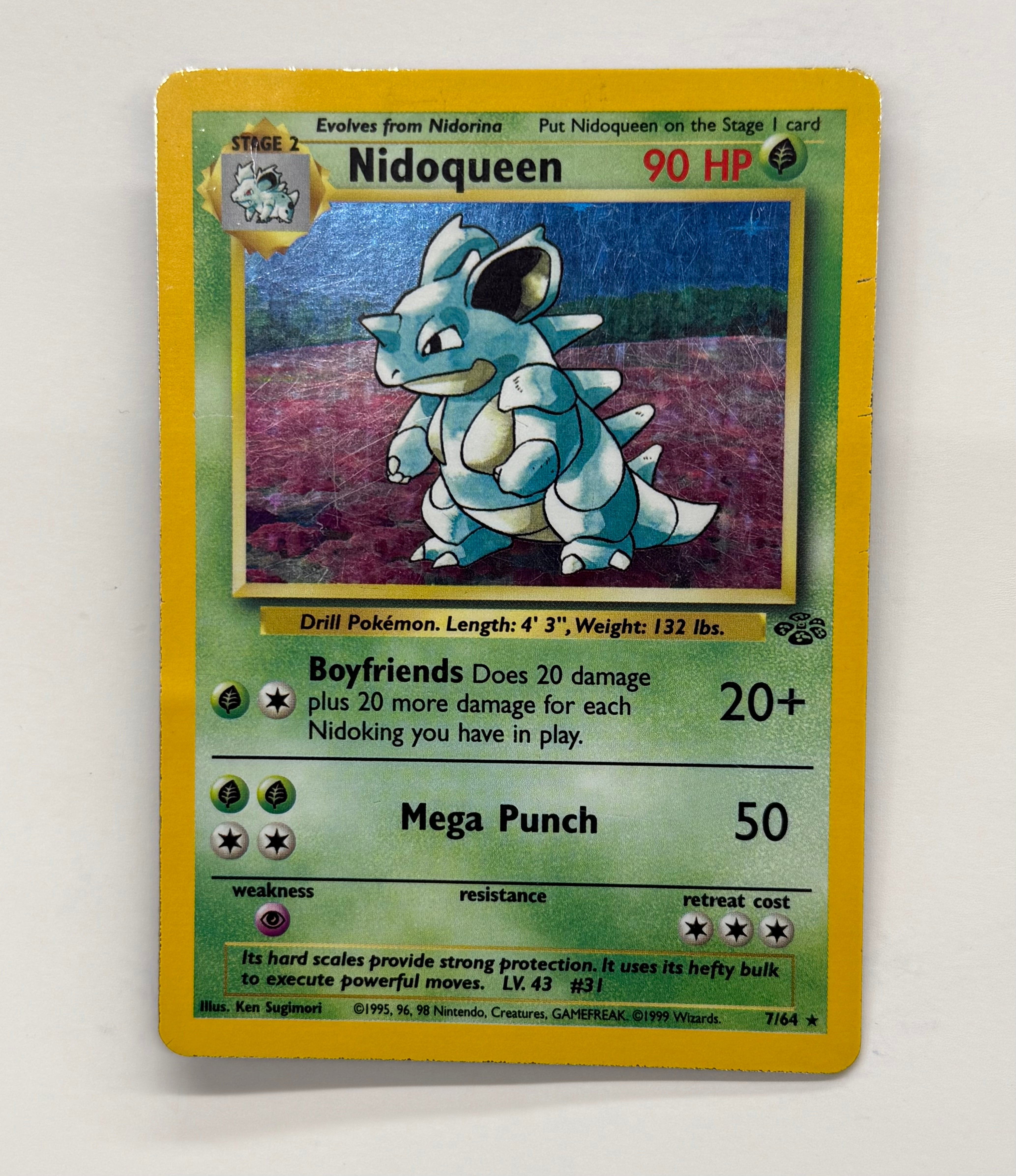 Pokémon TCG - Jungle Unlimited Nidoqueen Holo 7/64 LP