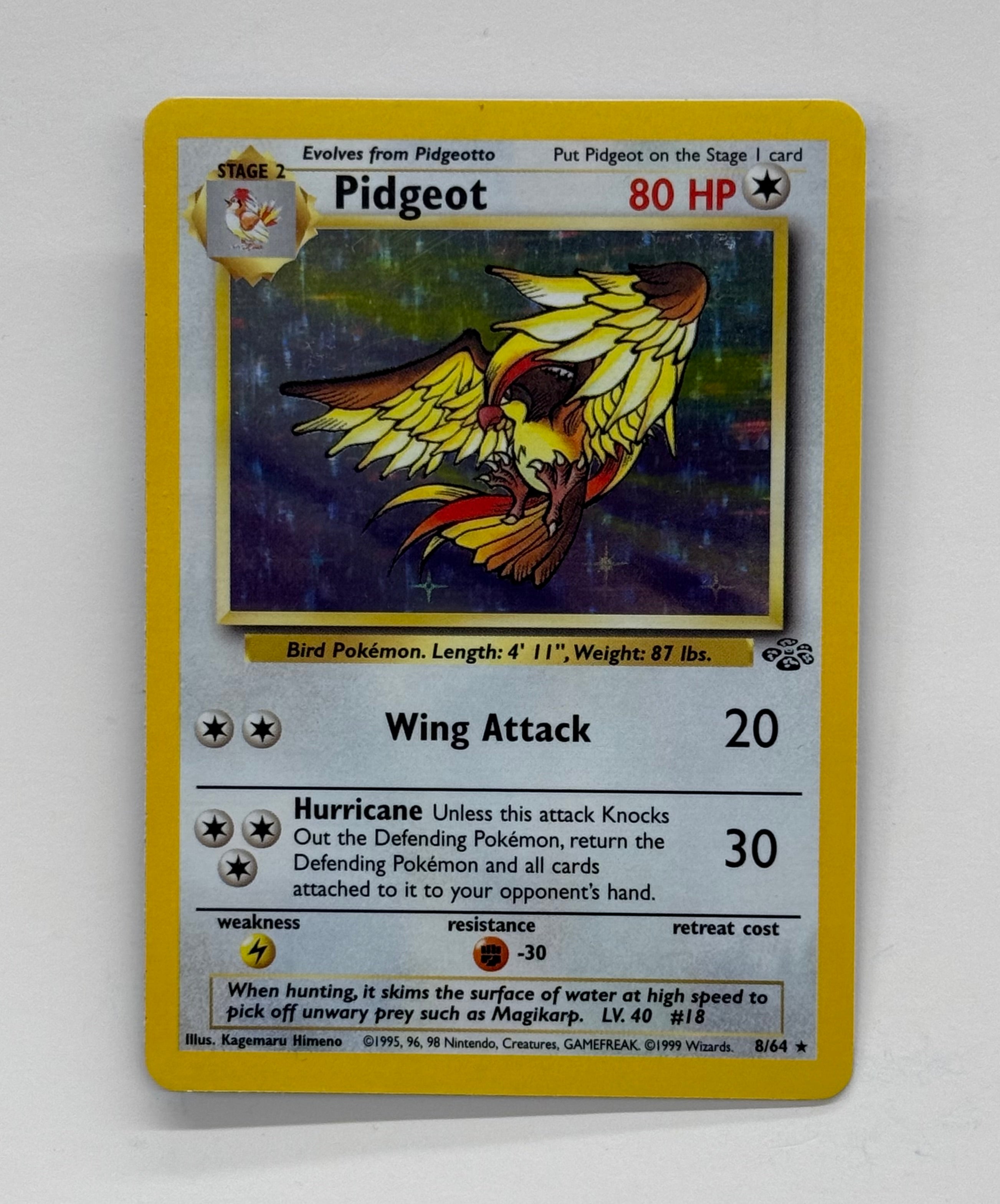 Pokémon TCG - Jungle Unlimited Pidgeot Holo 8/64 NM