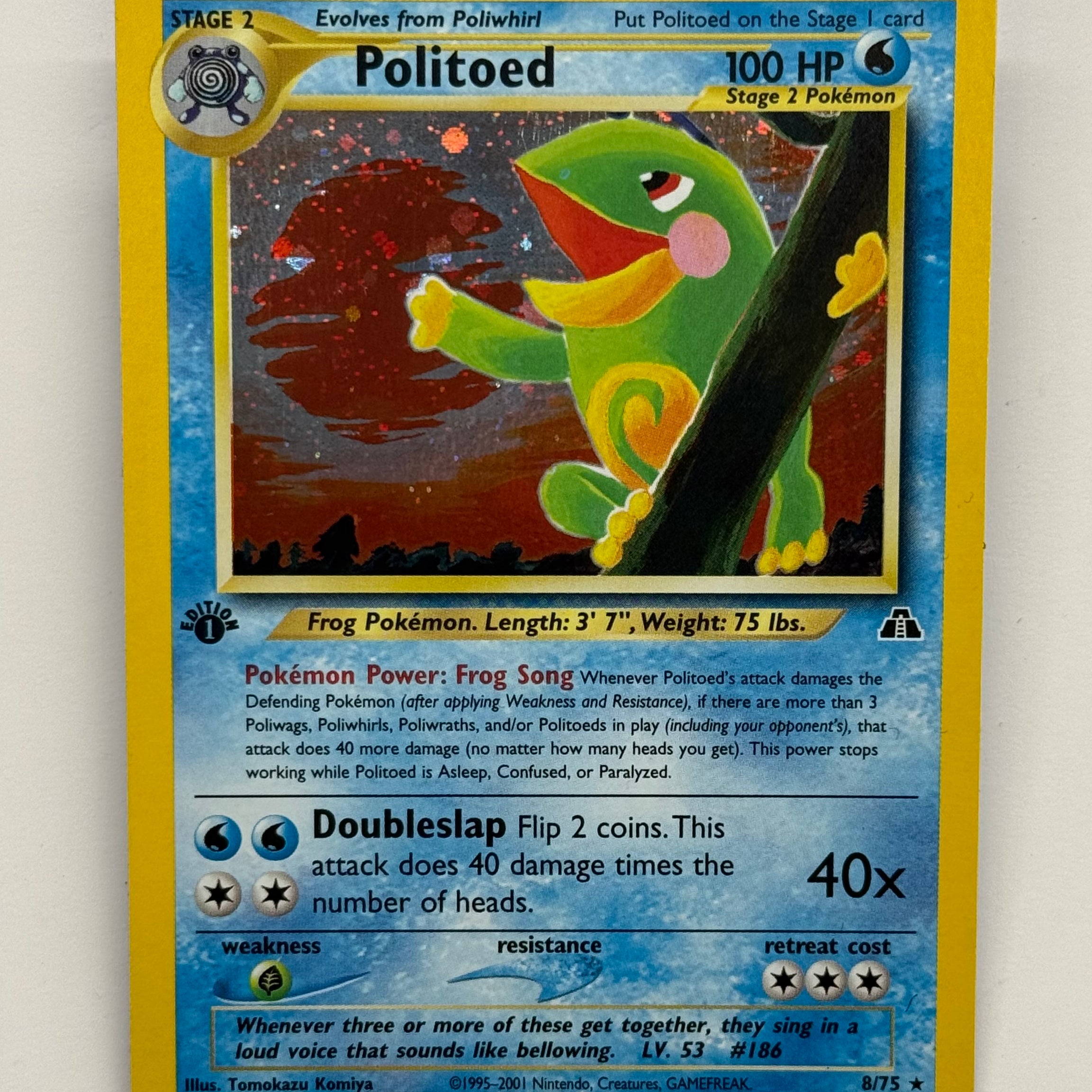Pokémon TCG - Neo Discovery 1st Edition Politoed 8/75 NM